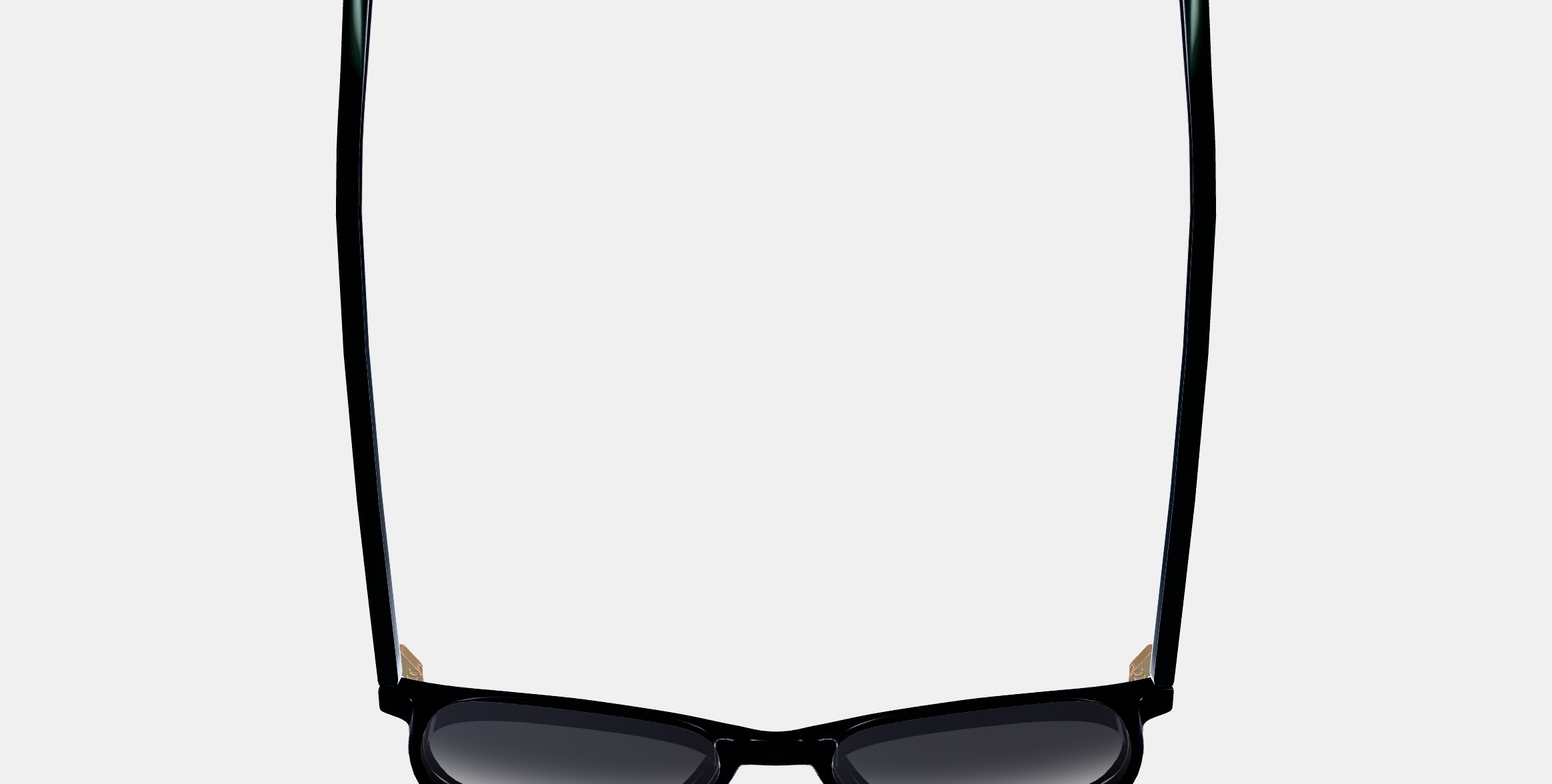 Durand Sunglasses in Jet Black with Polished Gold 3D model_8