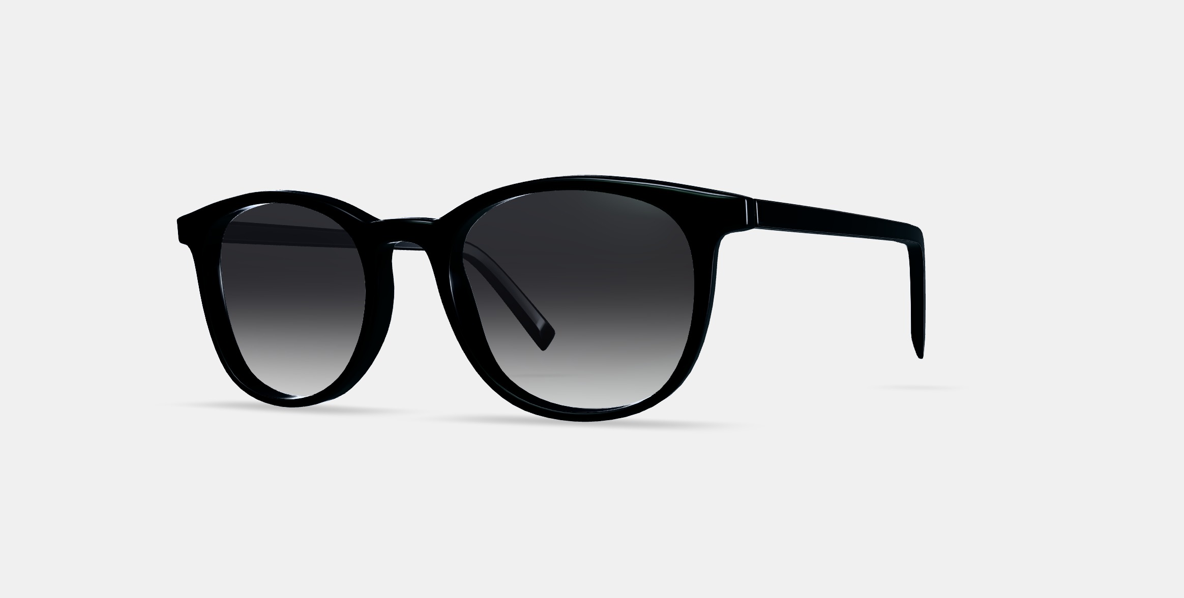 Durand Sunglasses in Jet Black with Polished Gold 3D model_13
