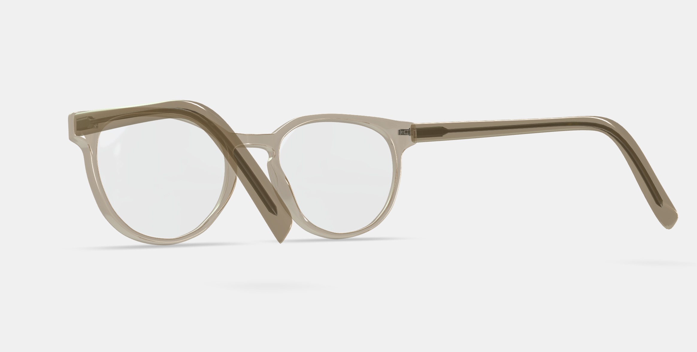 Wright Eyeglasses in Nutmeg Crystal 3D model_2