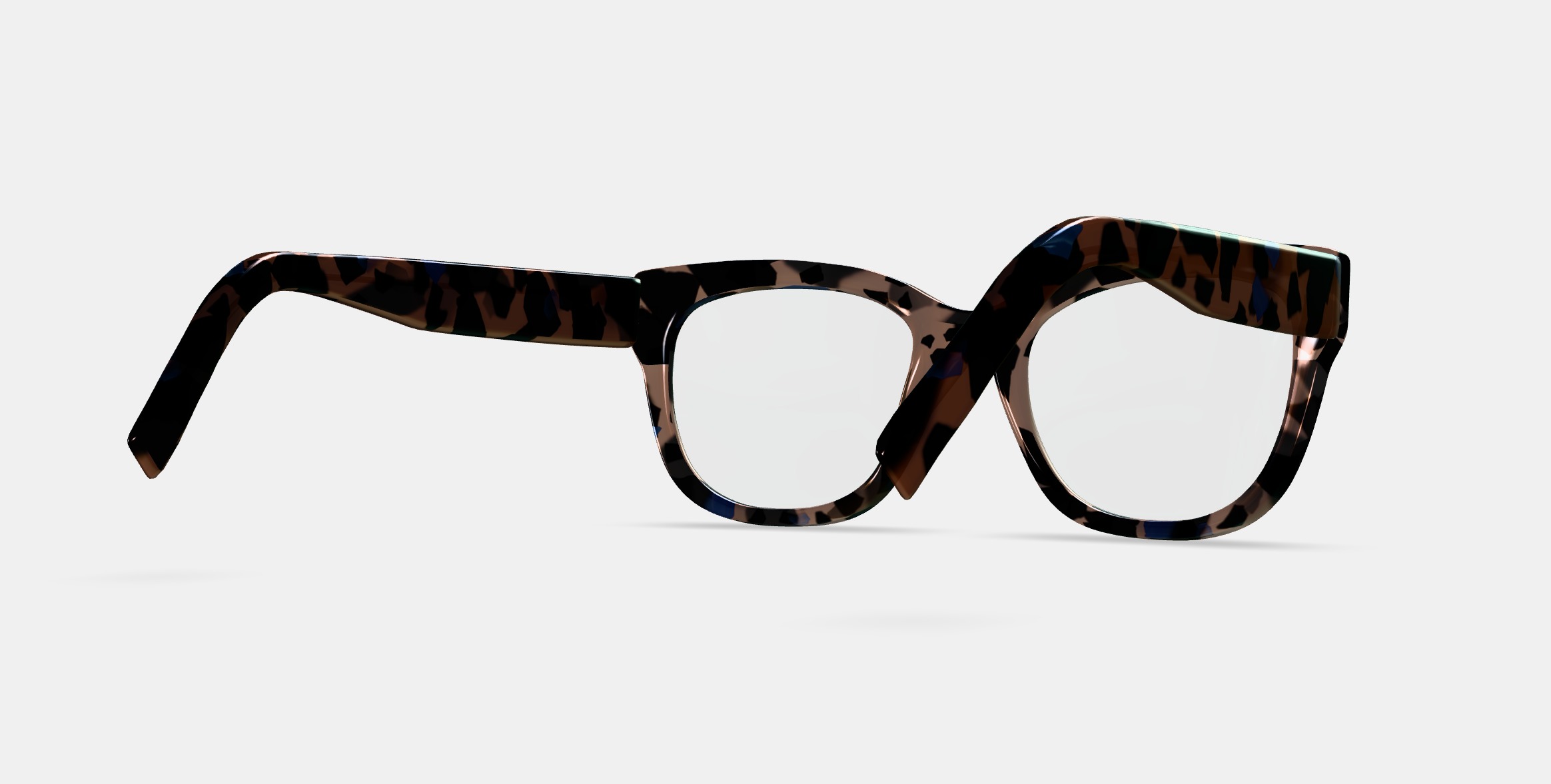 Tatum Eyeglasses in Smoky Pearl Tortoise 3D model_6