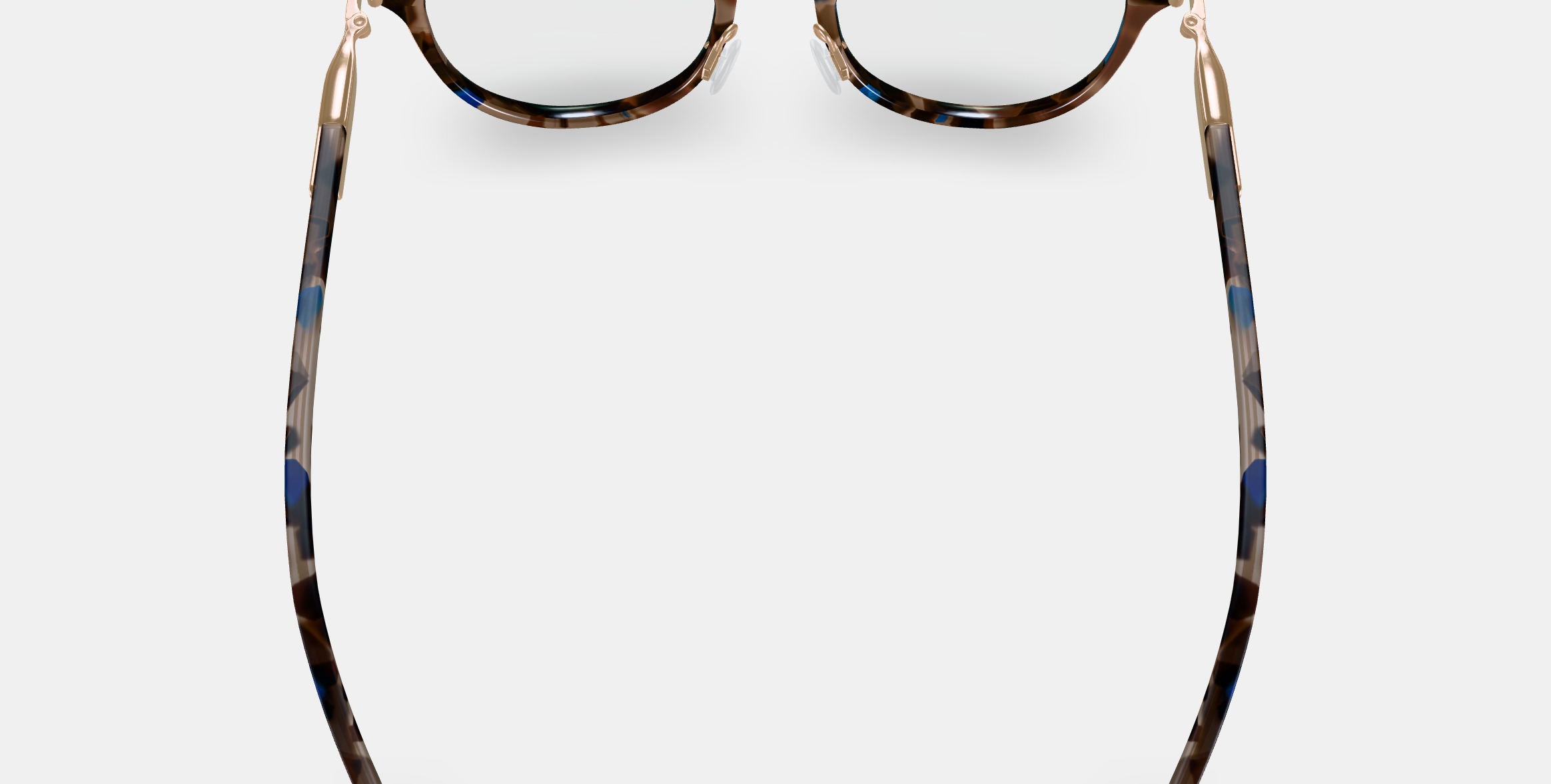 Toula Eyeglasses in Tanzanite Tortoise with Polished Gold 3D model_4