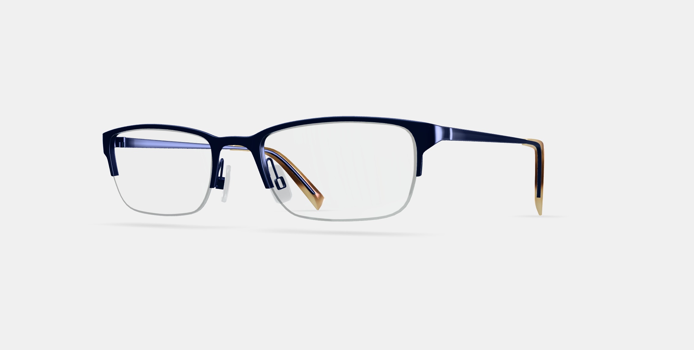 Caldwell Eyeglasses in Brushed Navy 3D model_13