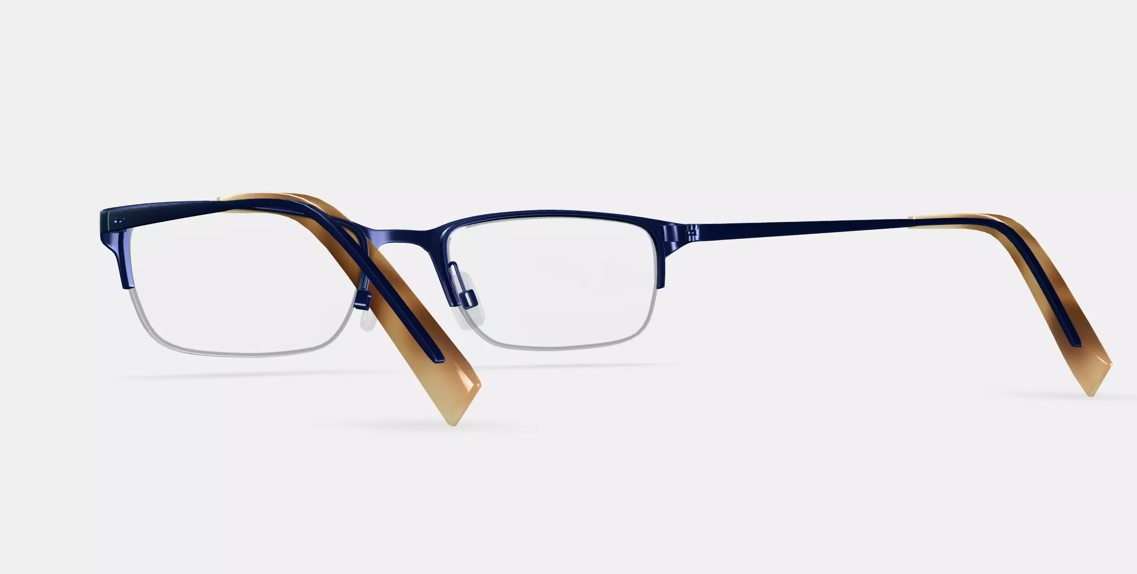 Caldwell Eyeglasses in Brushed Navy 3D model_0