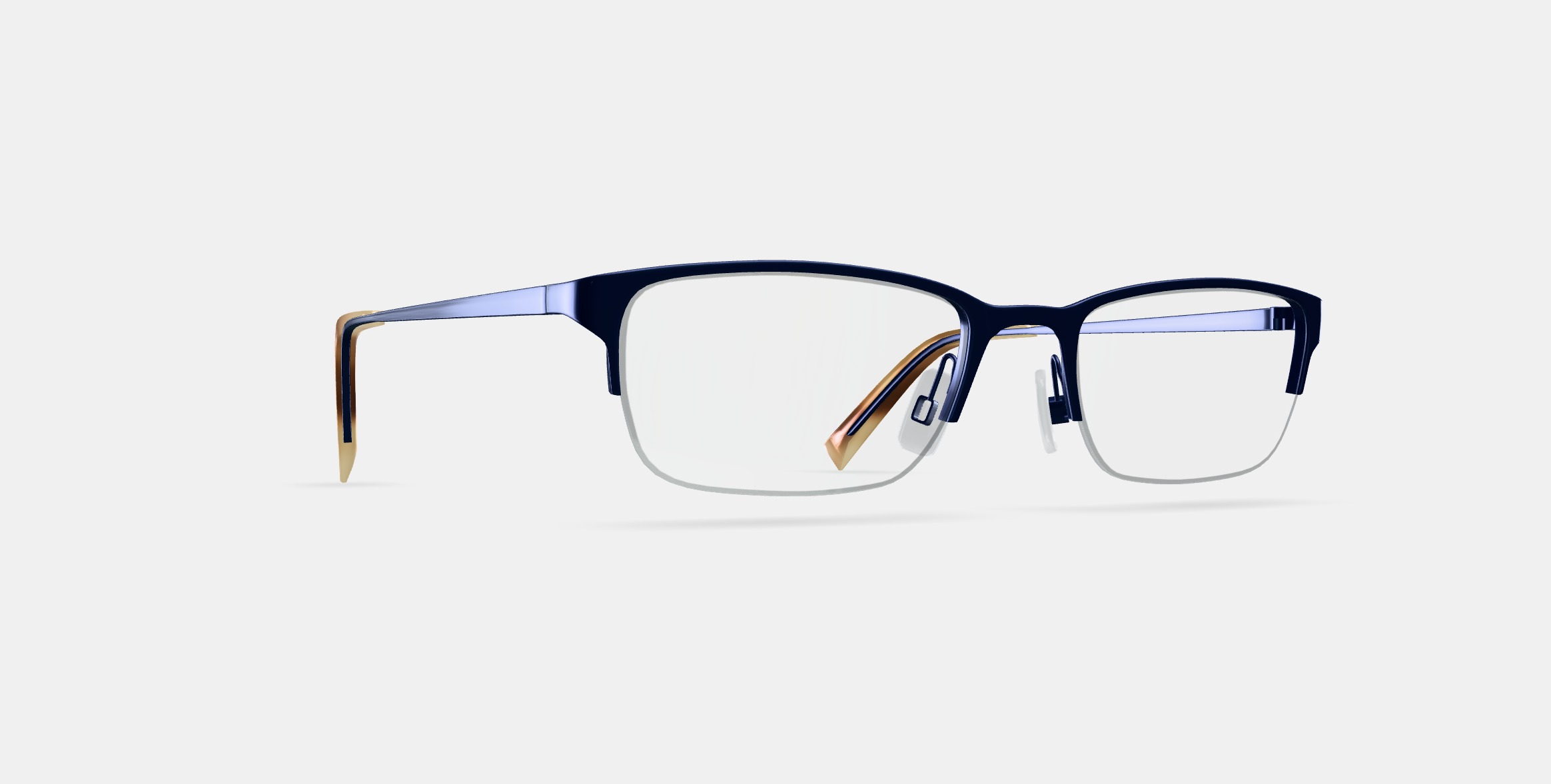 Caldwell Eyeglasses in Brushed Navy 3D model_9