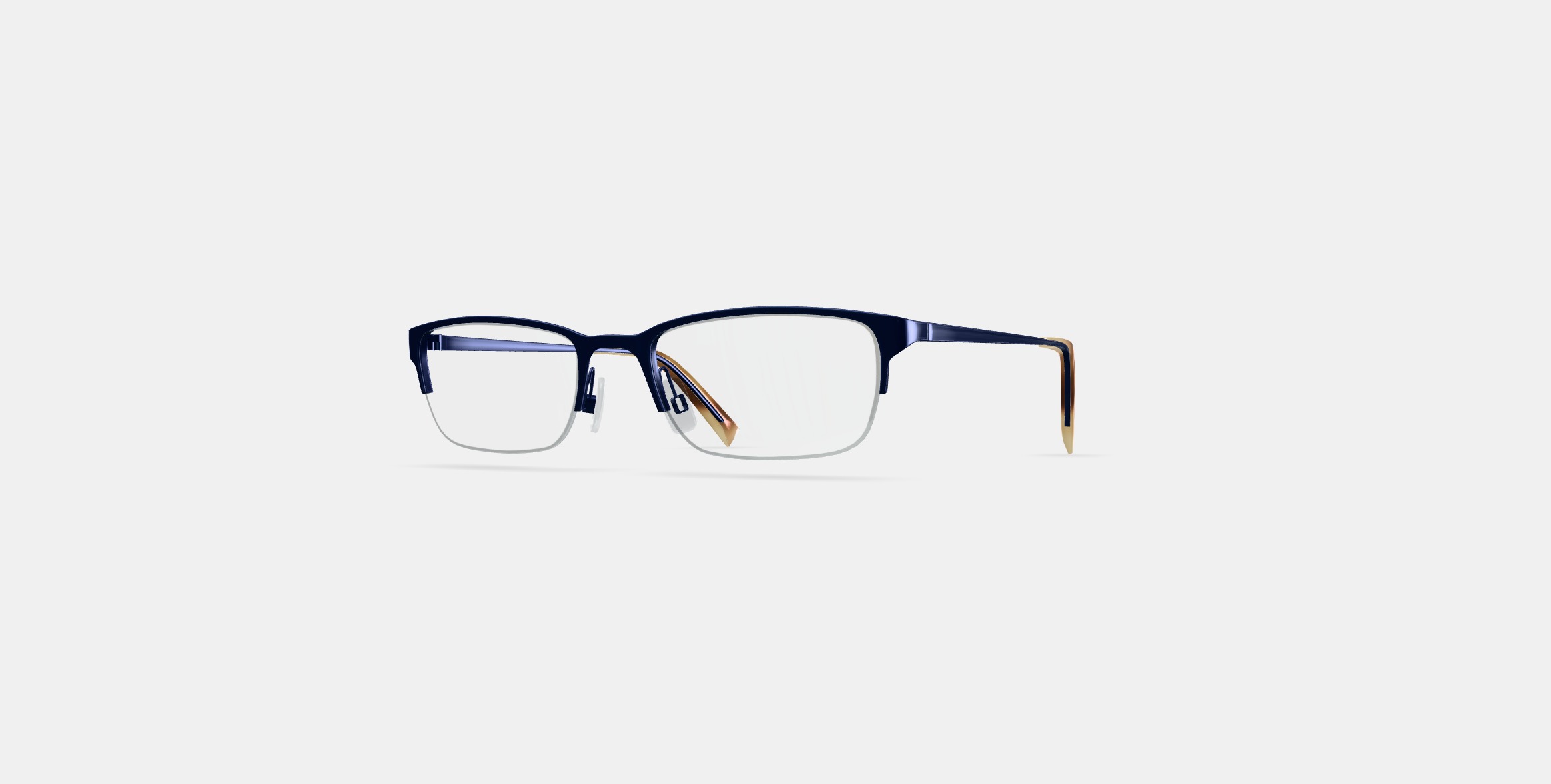 Caldwell Eyeglasses in Brushed Navy 3D model_12