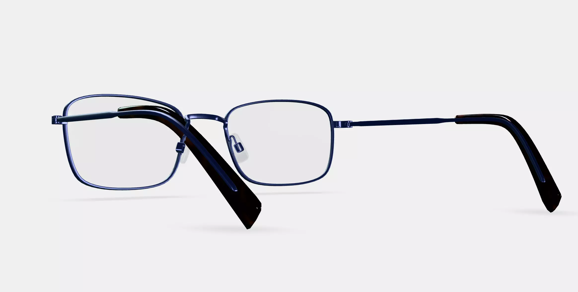 Thurston Eyeglasses in Brushed Navy 3D model_0