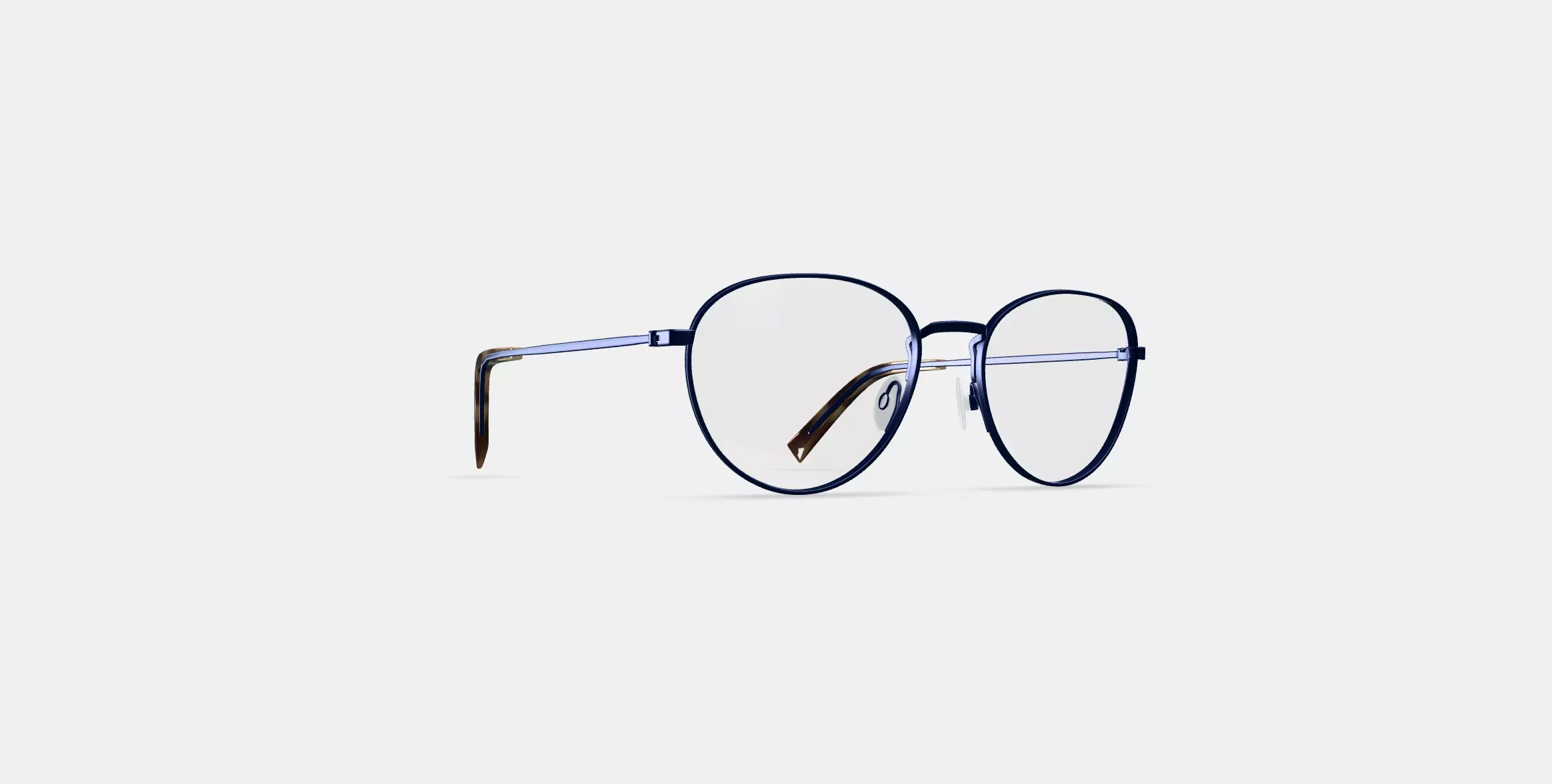 Hawkins Eyeglasses in Brushed Navy 3D model