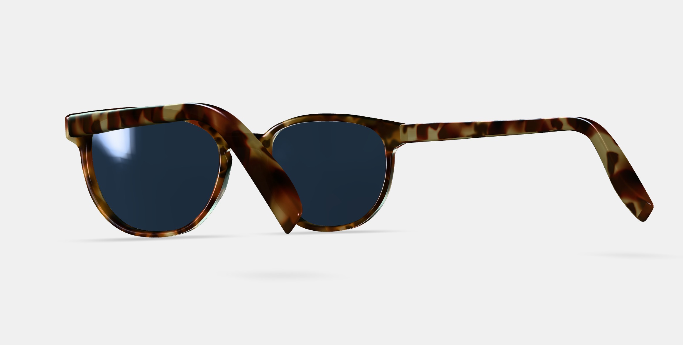 Sydney Sunglasses in Brioche Tortoise 3D model_2