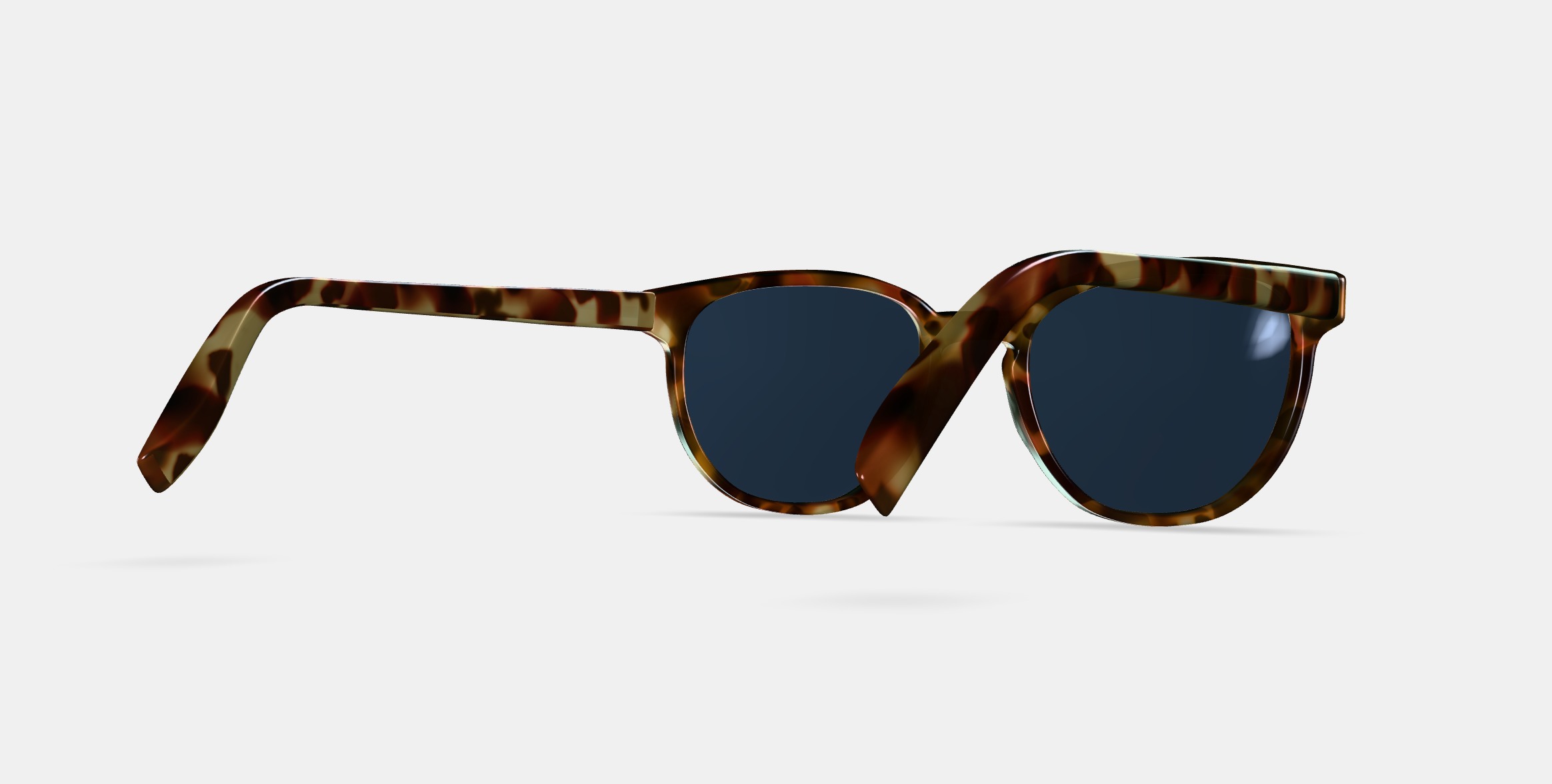 Sydney Sunglasses in Brioche Tortoise 3D model_6