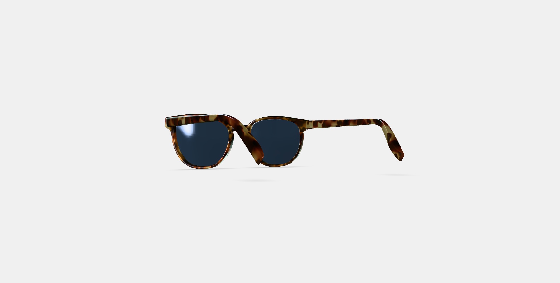 Sydney Sunglasses in Brioche Tortoise 3D model_16