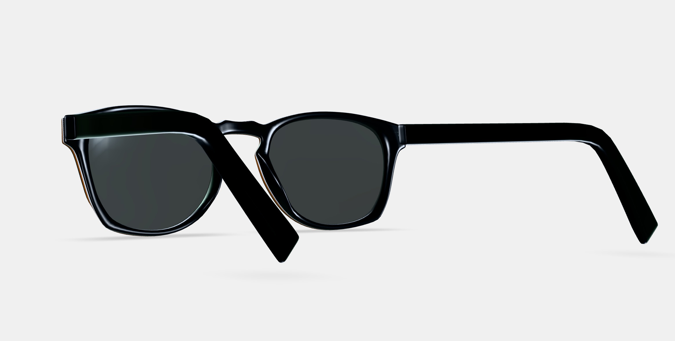 Topper Sunglasses in Black Matte Eclipse 3D model_2