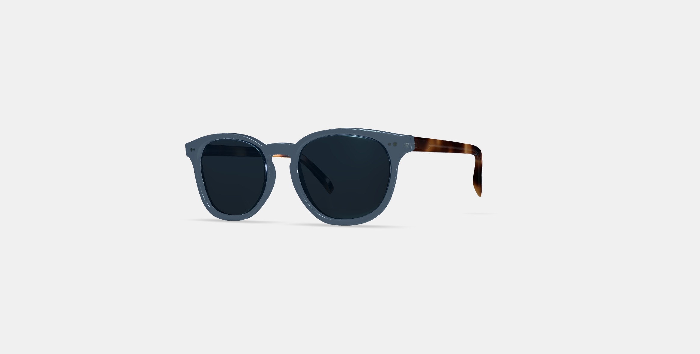 Toddy Sunglasses in Azure Crystal with Oak Barrel 3D model_12