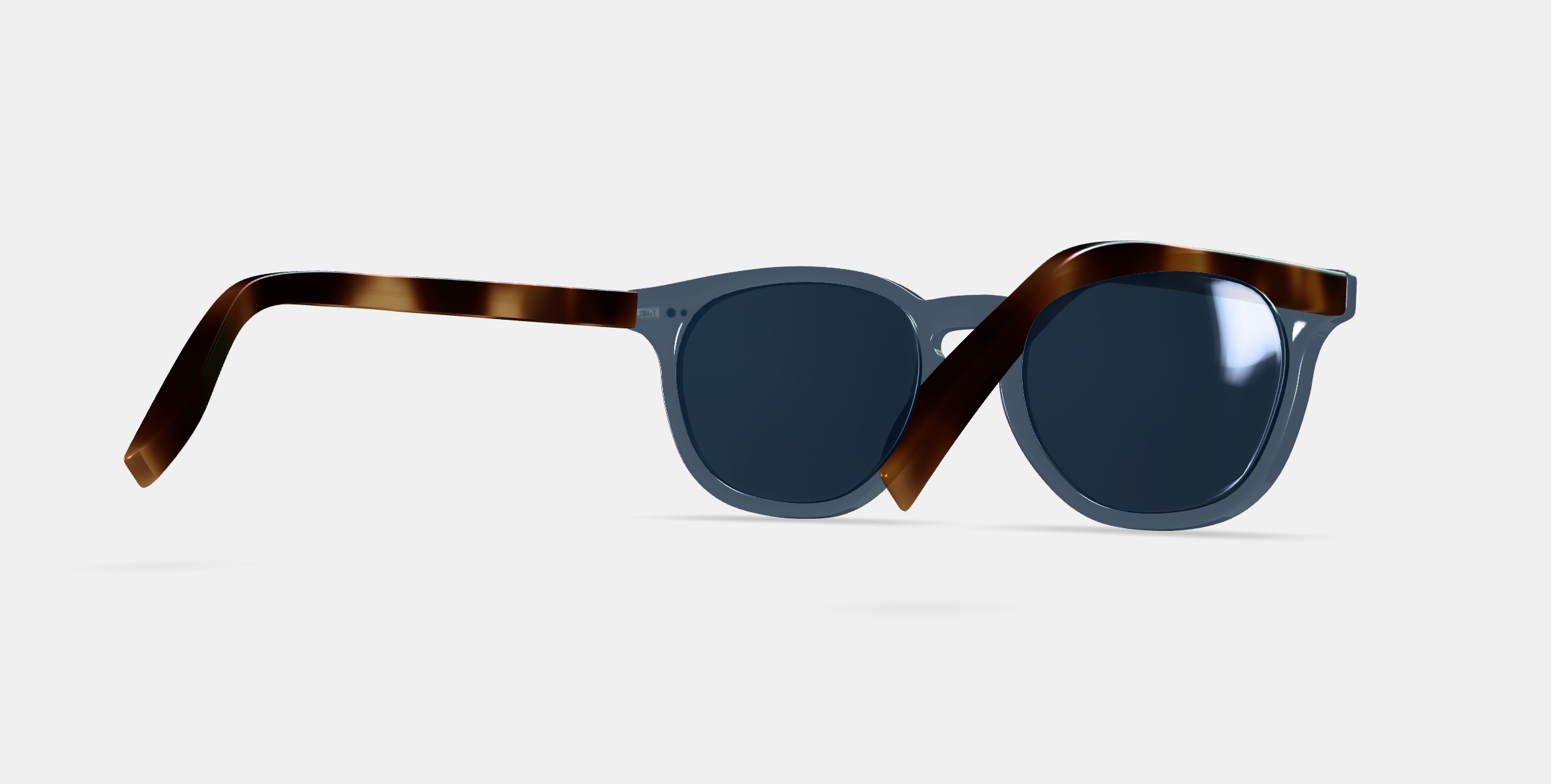 Toddy Sunglasses in Azure Crystal with Oak Barrel 3D model_6