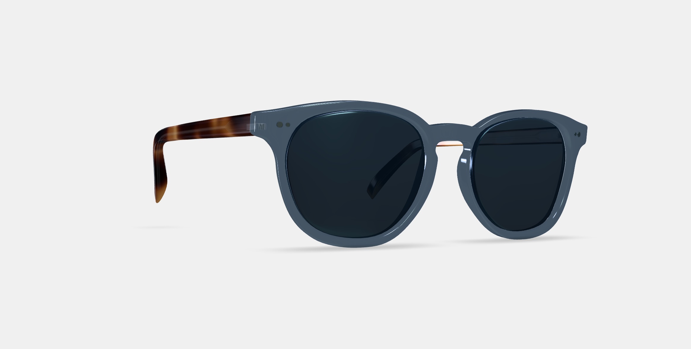 Toddy Sunglasses in Azure Crystal with Oak Barrel 3D model_8