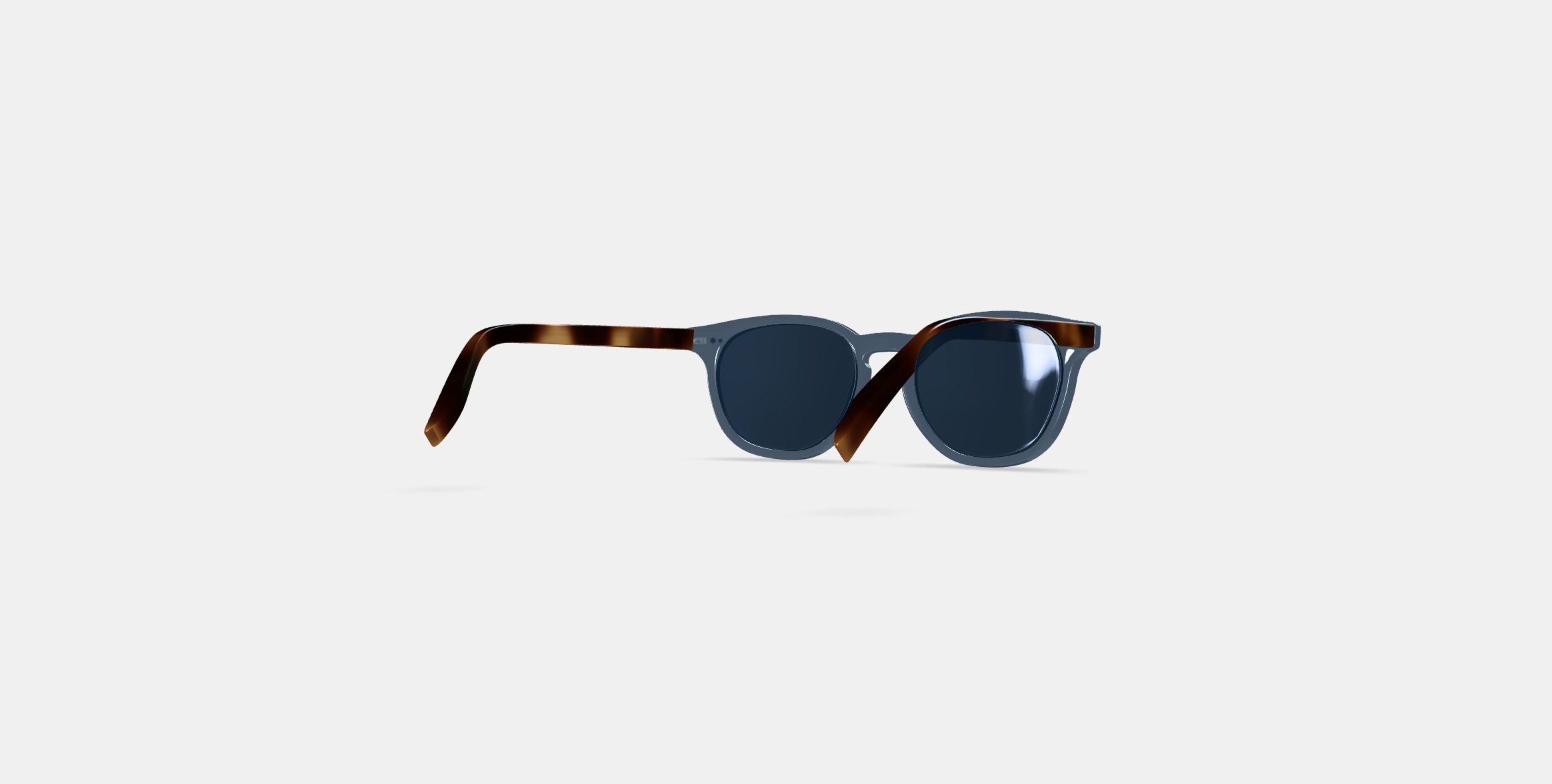 Toddy Sunglasses in Azure Crystal with Oak Barrel 3D model_4