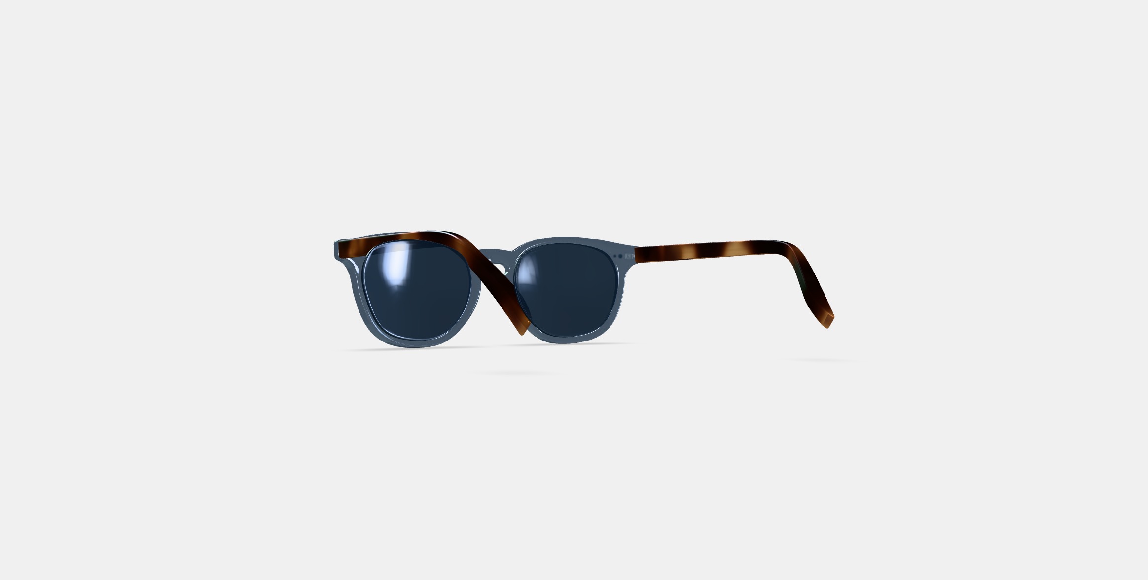 Toddy Sunglasses in Azure Crystal with Oak Barrel 3D model_16