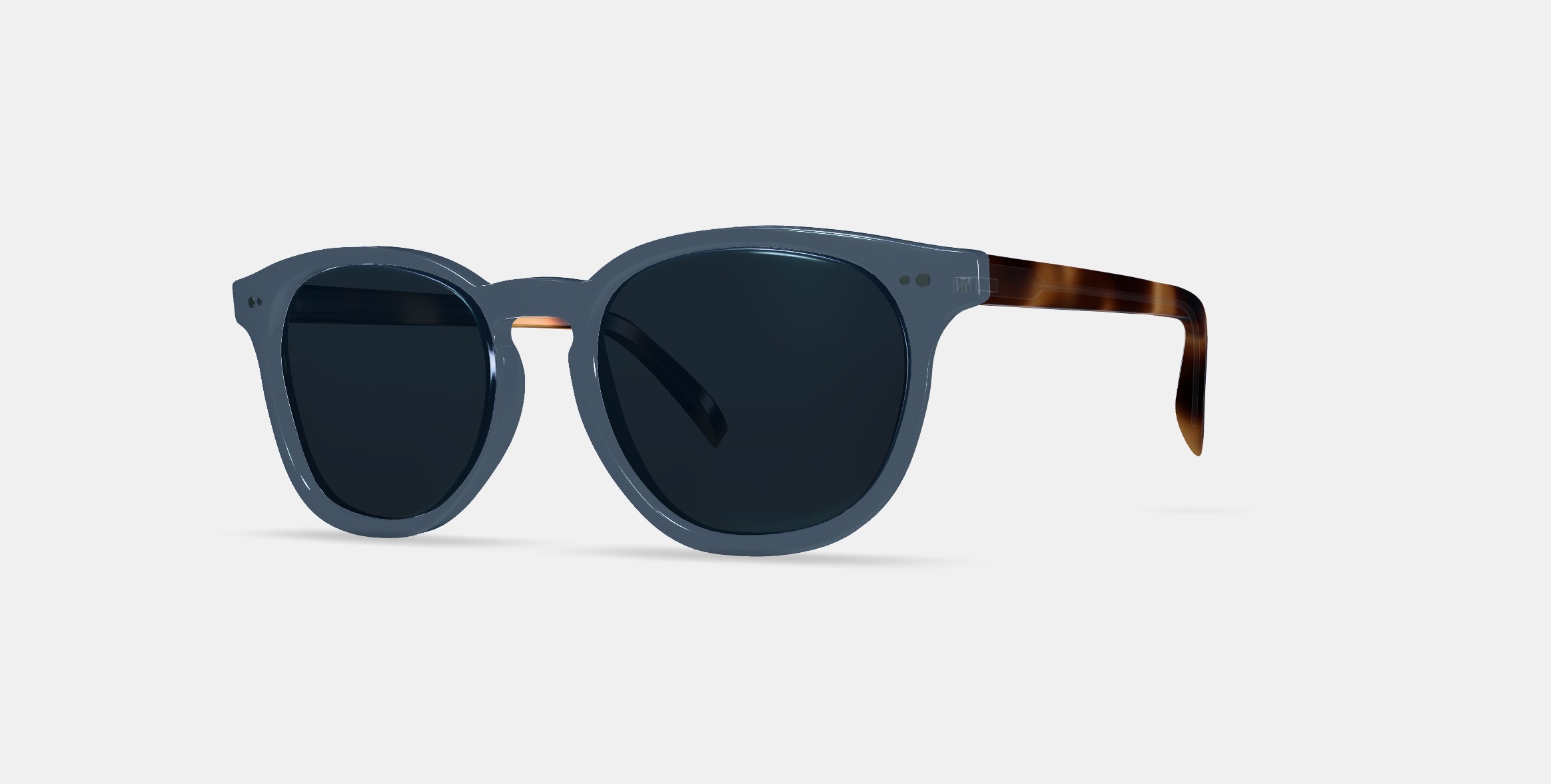 Toddy Sunglasses in Azure Crystal with Oak Barrel 3D model_13