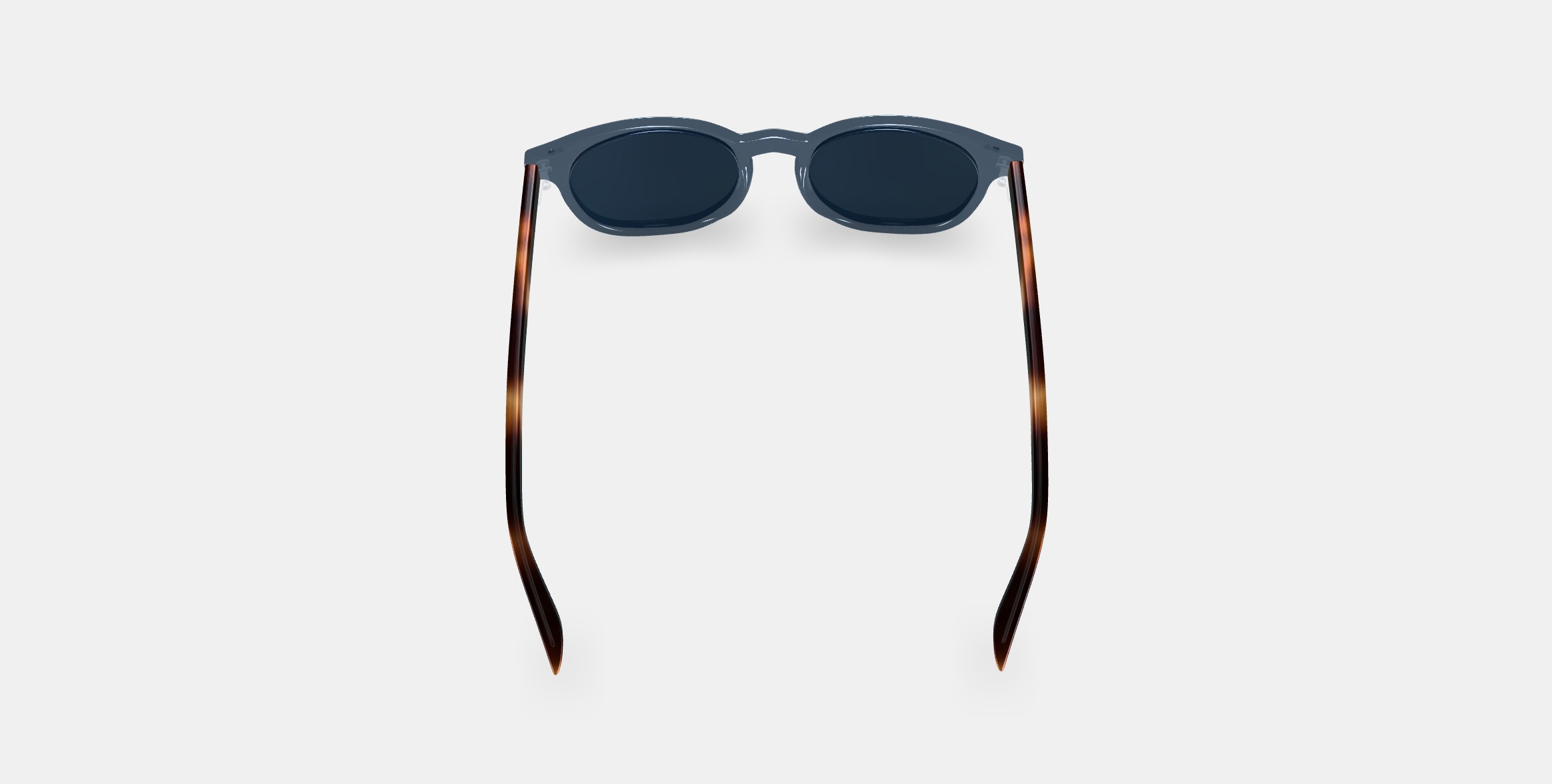 Toddy Sunglasses in Azure Crystal with Oak Barrel 3D model_3
