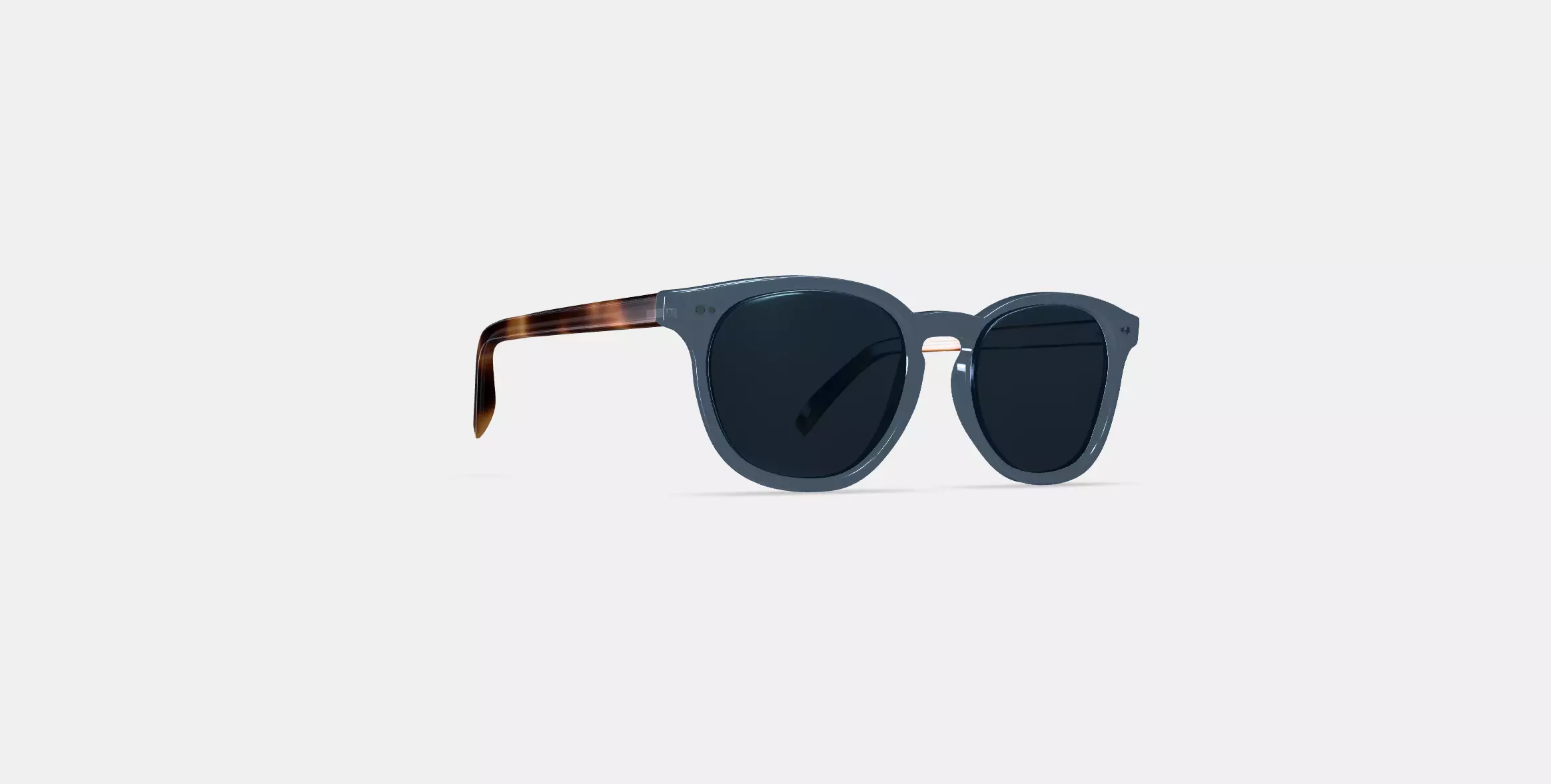 Toddy Sunglasses in Azure Crystal with Oak Barrel 3D model_0