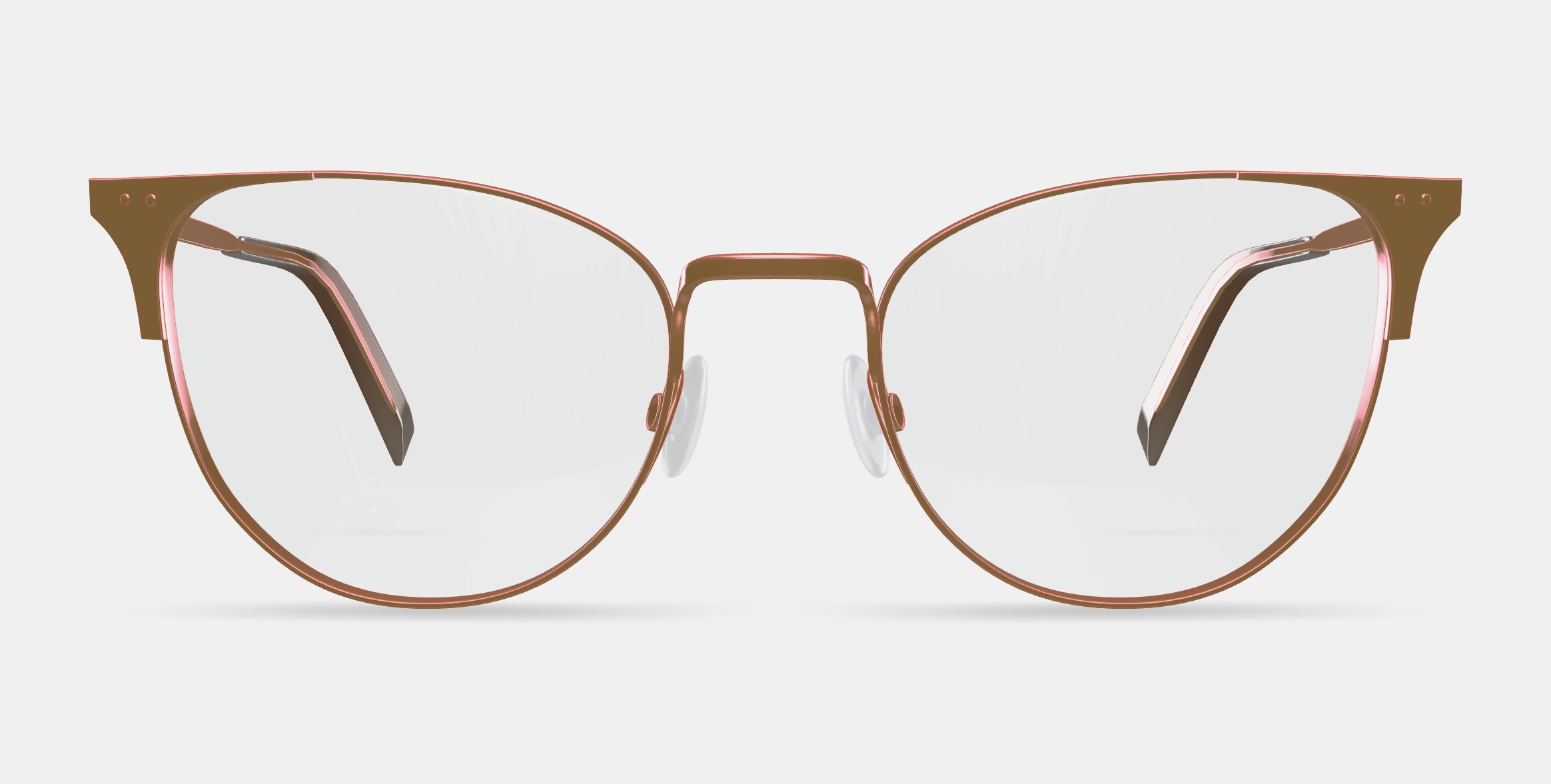 Ava Eyeglasses in Rose Gold 3D model_10