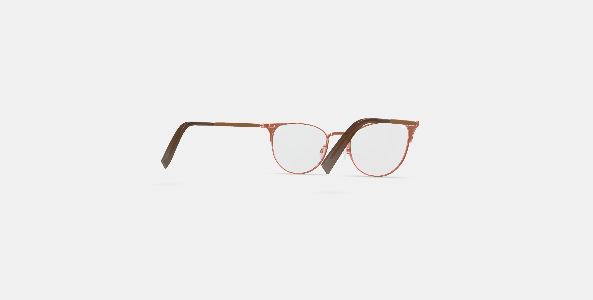 Ava Eyeglasses in Rose Gold 3D model_4