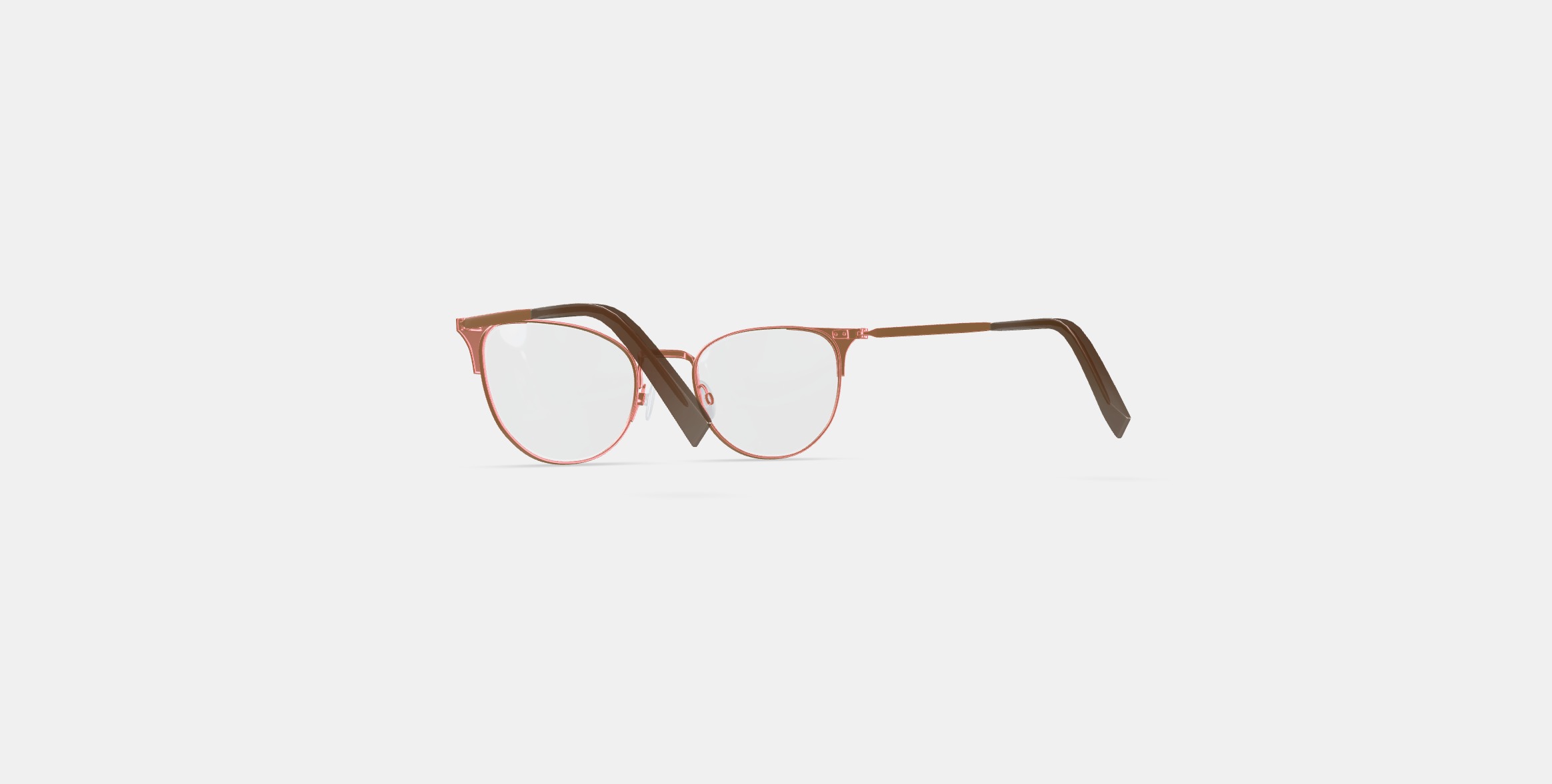 Ava Eyeglasses in Rose Gold 3D model_15