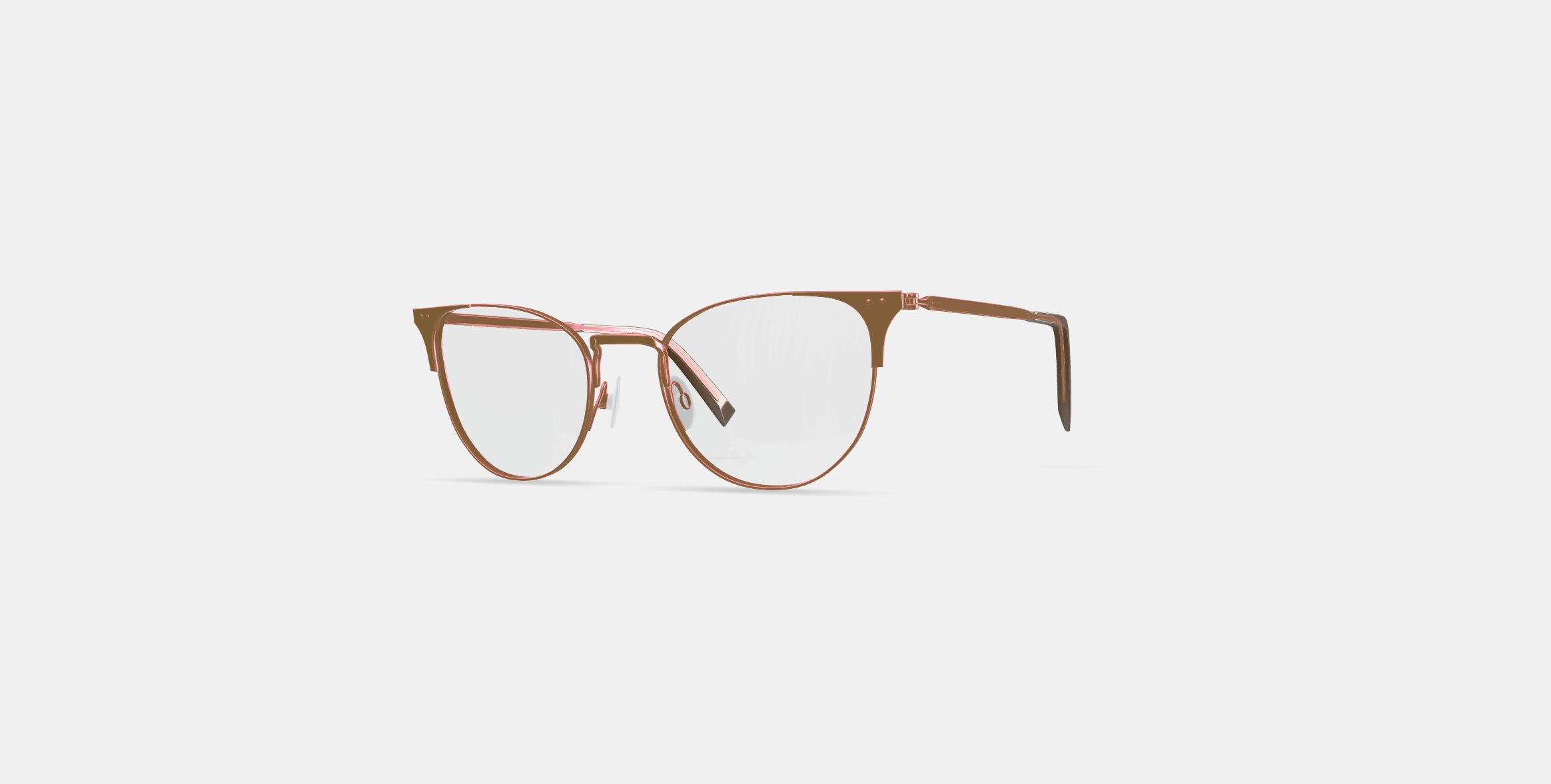 Ava Eyeglasses in Rose Gold 3D model_11