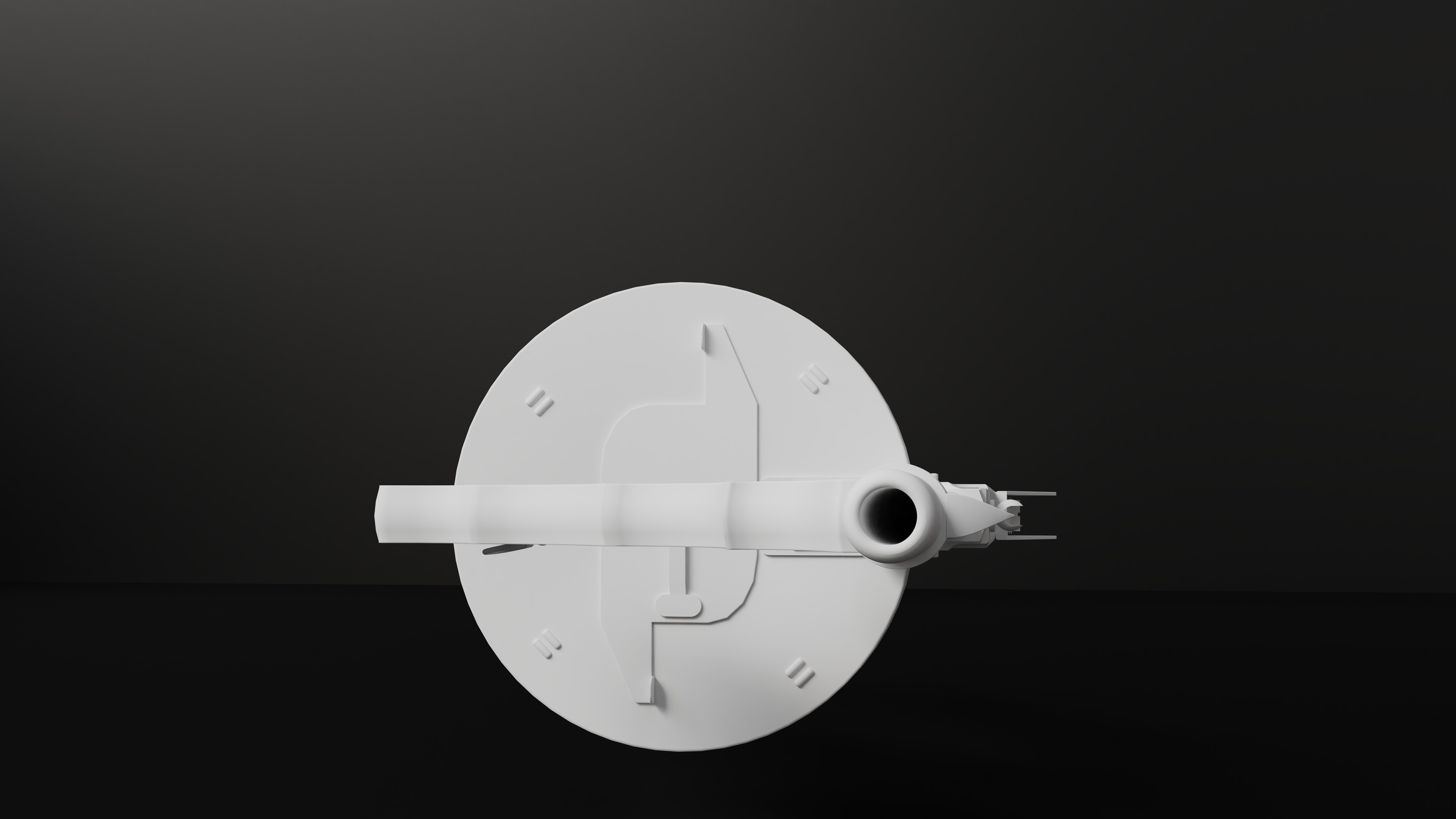 Tommy Gun Low Poly Model With Round Mag Low-poly 3D model_14