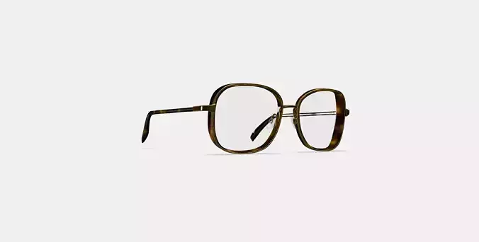 Fernanda Eyeglasses in Cognac Tortoise with Polished Gold