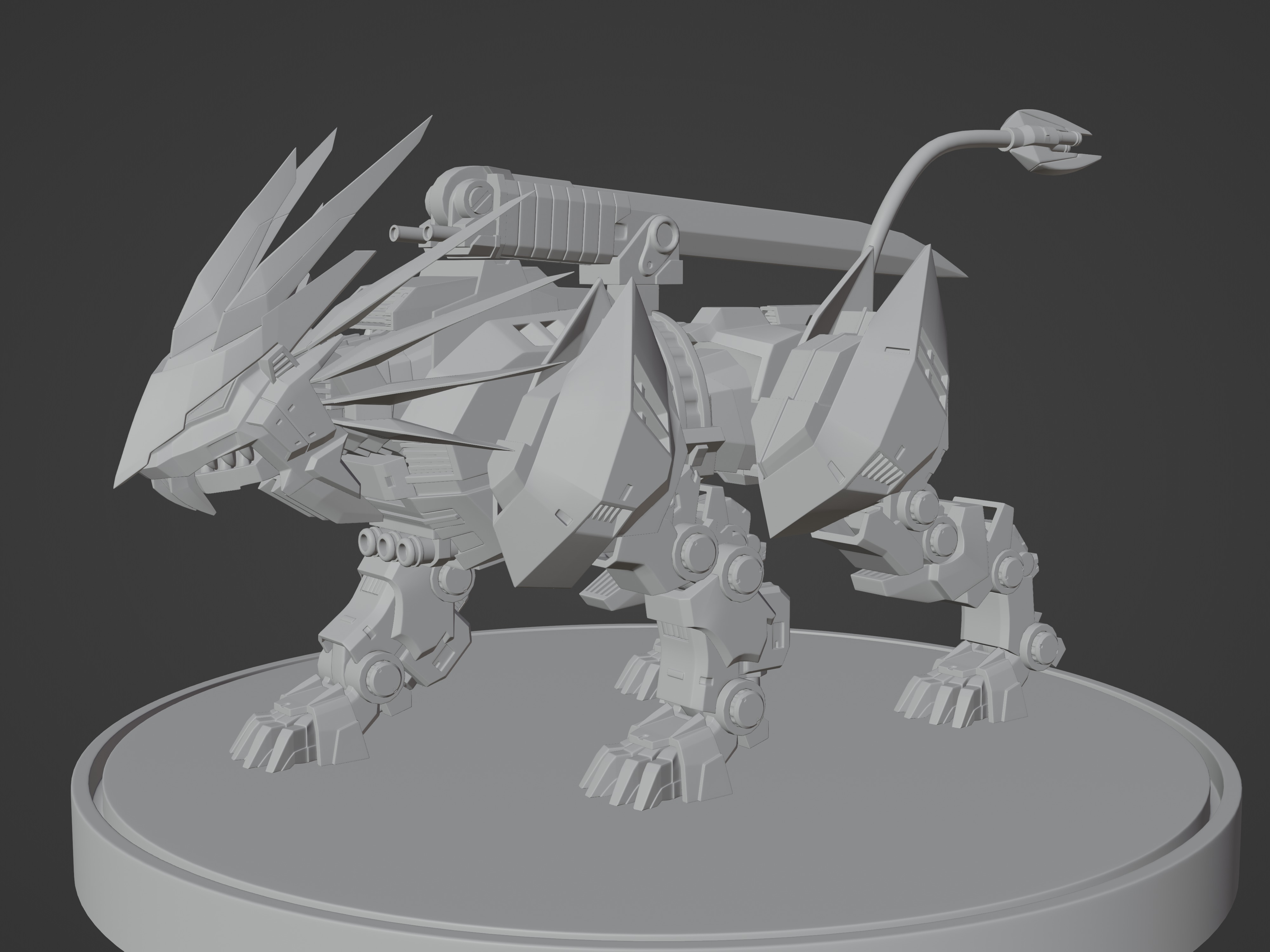 Zoids Murasame Liger Toy Model Low-poly 3D model_1