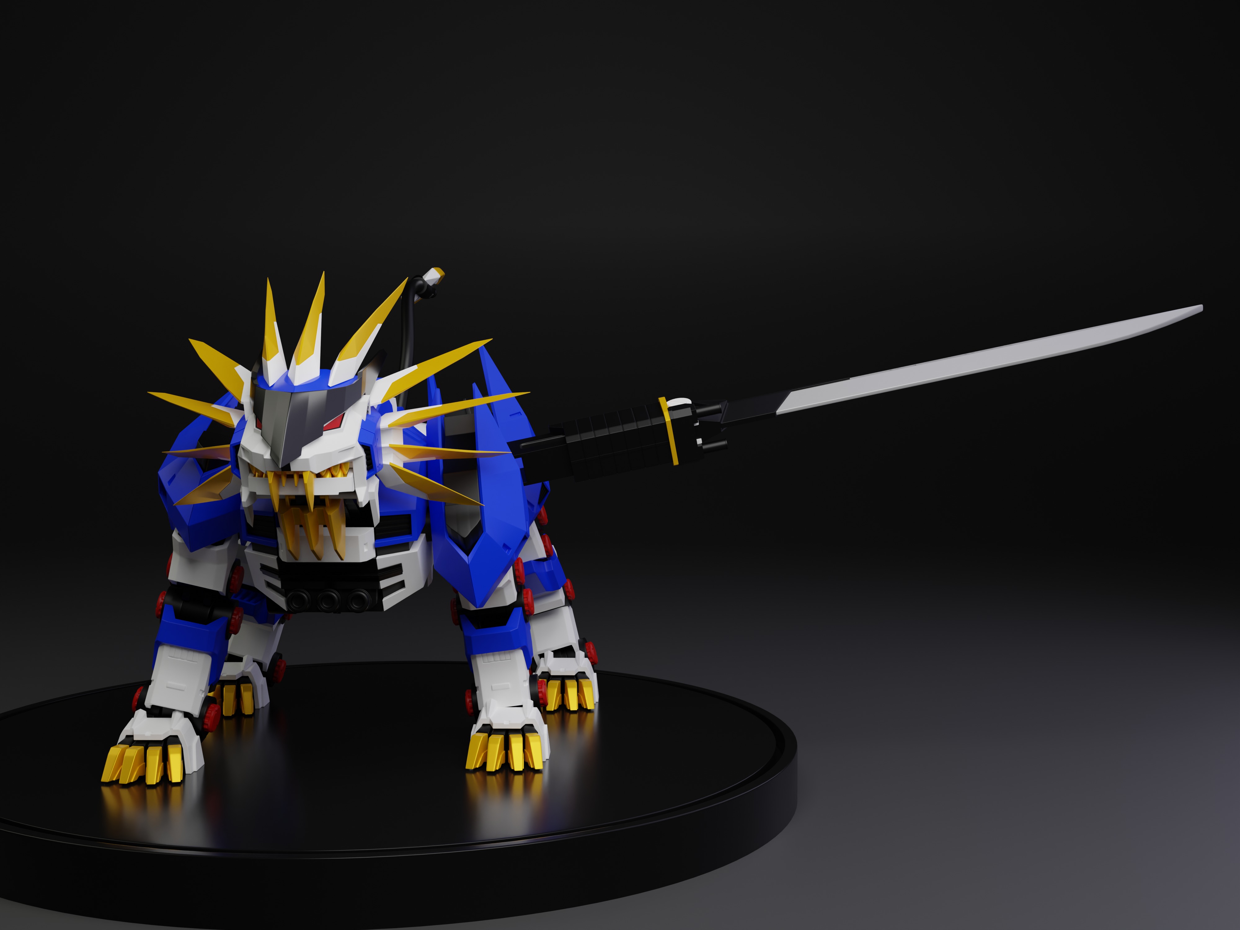 Zoids Murasame Liger Toy Model Low-poly 3D model_3