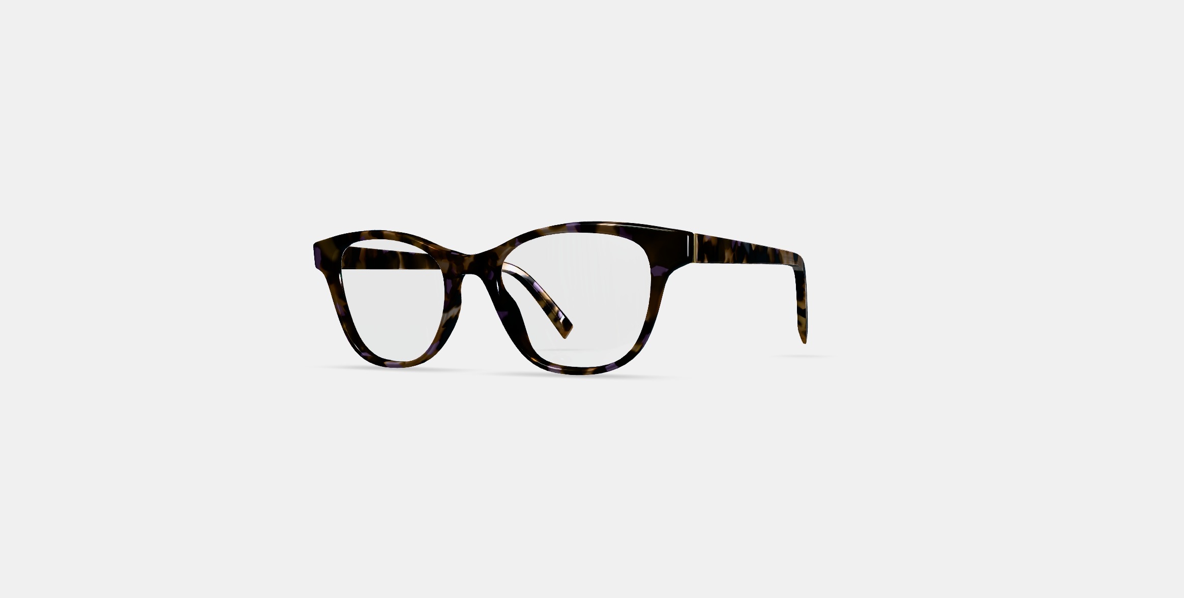 Amelia Eyeglasses in Lavender Tortoise 3D model_12