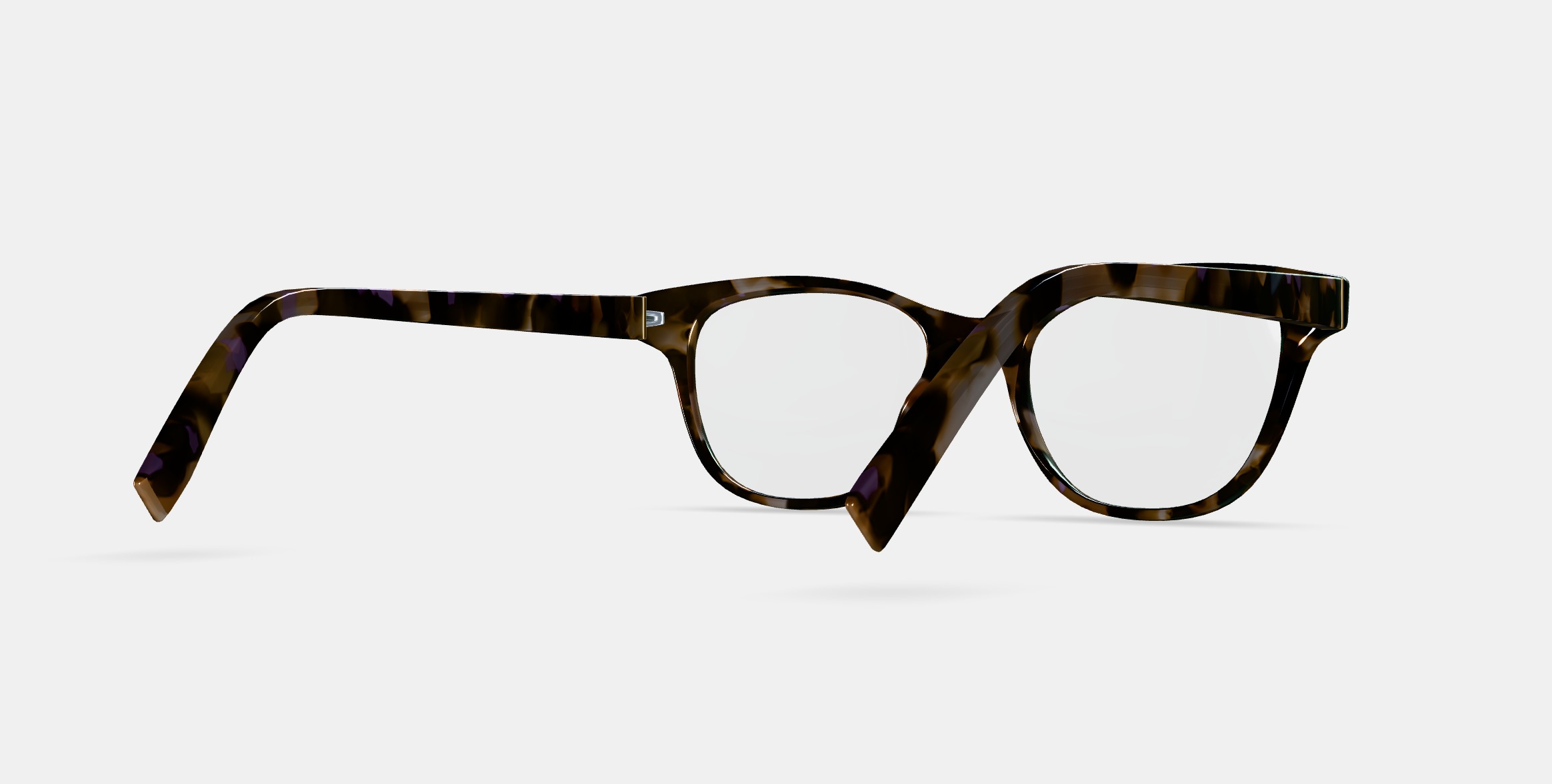 Amelia Eyeglasses in Lavender Tortoise 3D model_6