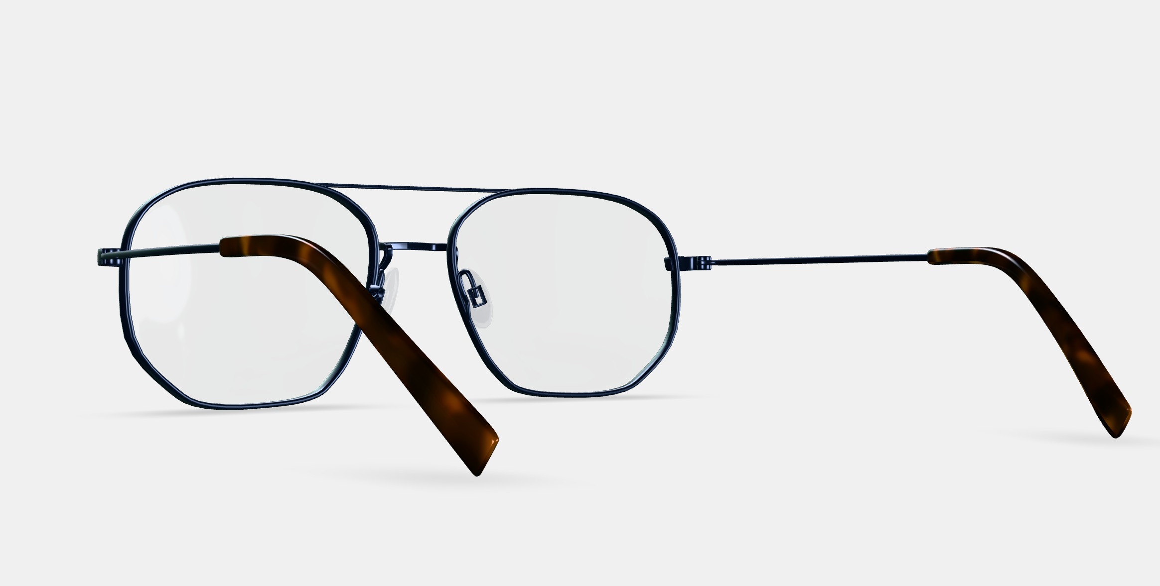 Aram Eyeglasses in Brushed Ink 3D model_3