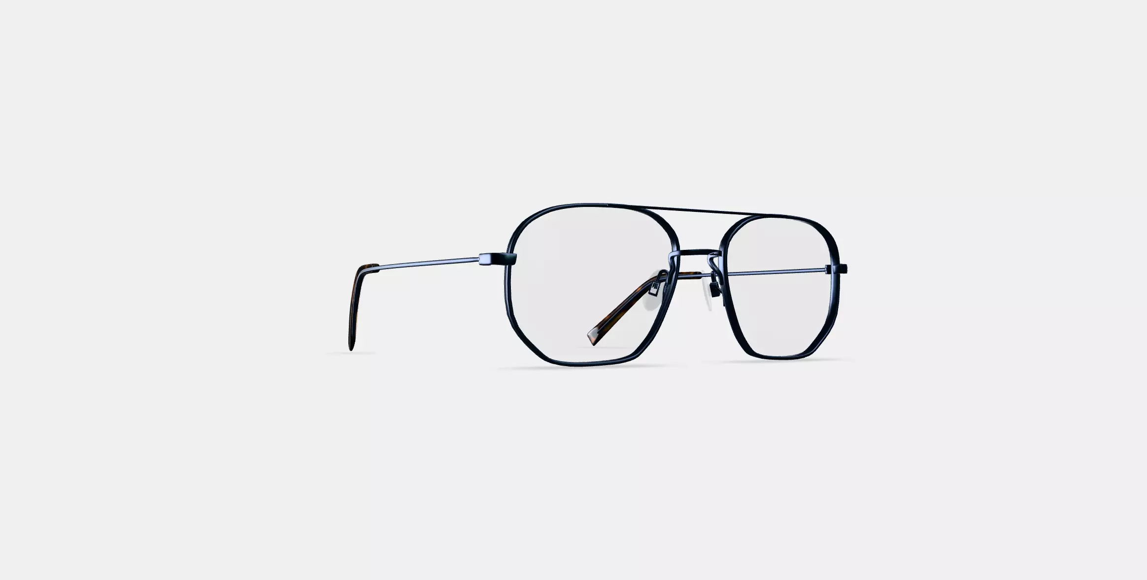 Aram Eyeglasses in Brushed Ink 3D model_0