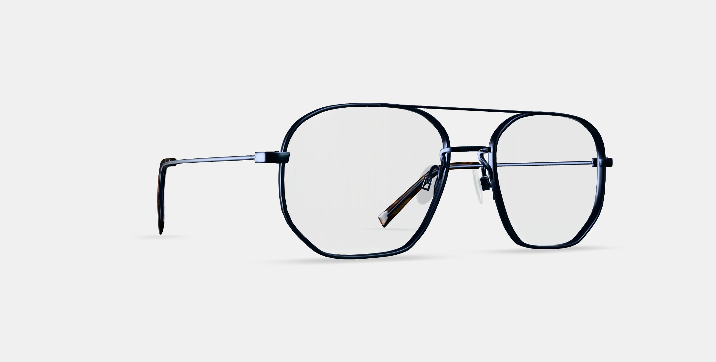 Aram Eyeglasses in Brushed Ink 3D model_9