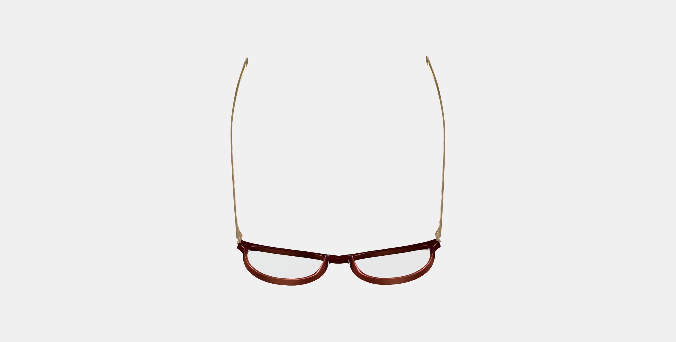 Maren Eyeglasses in Mulberry Tortoise Fade with Polished Gold 3D model_6
