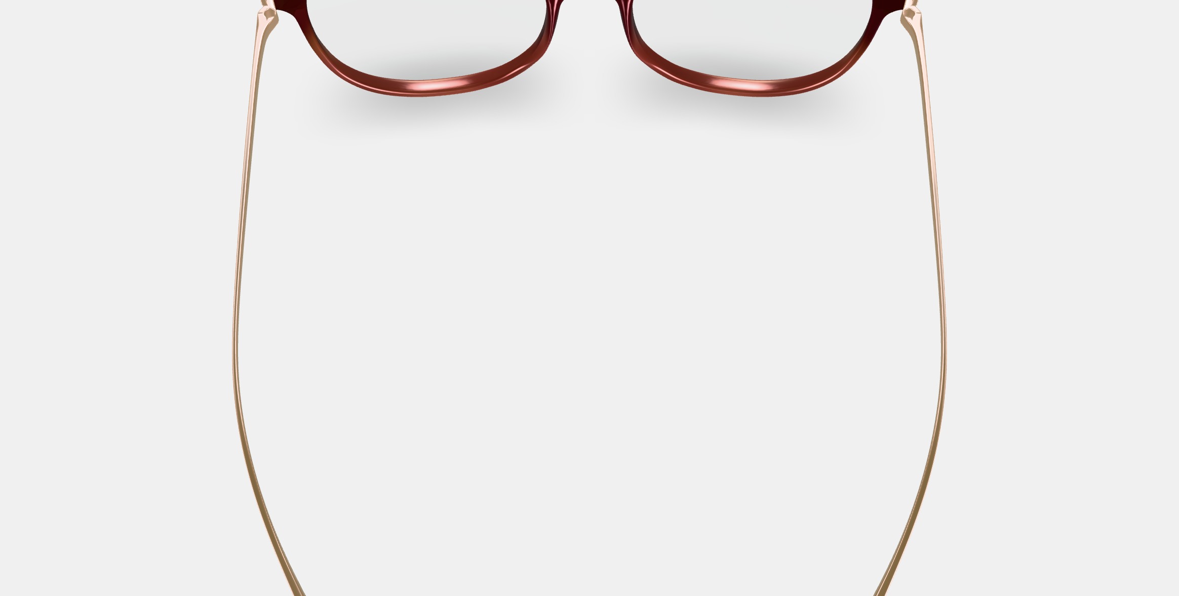 Maren Eyeglasses in Mulberry Tortoise Fade with Polished Gold 3D model_2