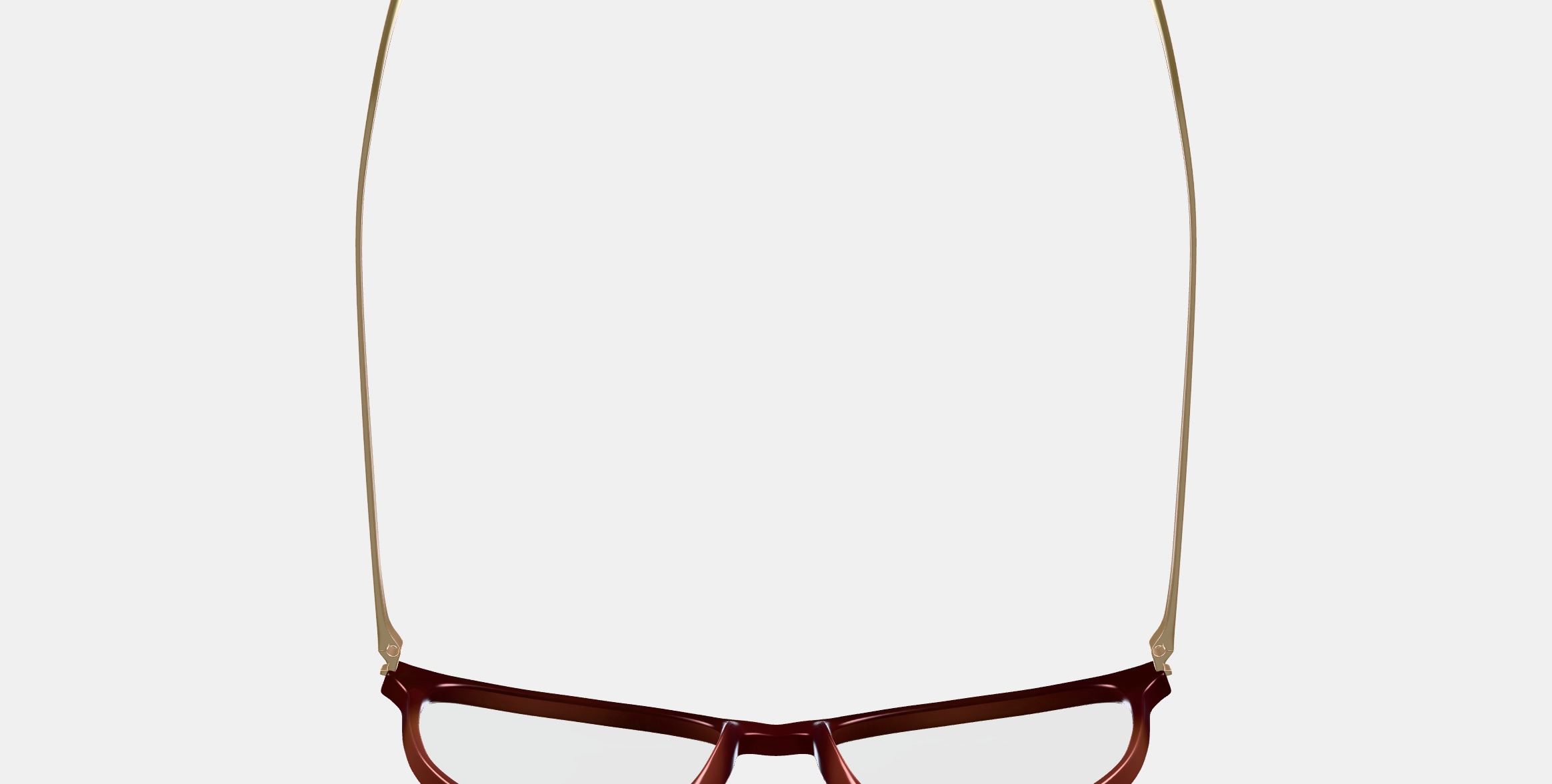 Maren Eyeglasses in Mulberry Tortoise Fade with Polished Gold 3D model_8