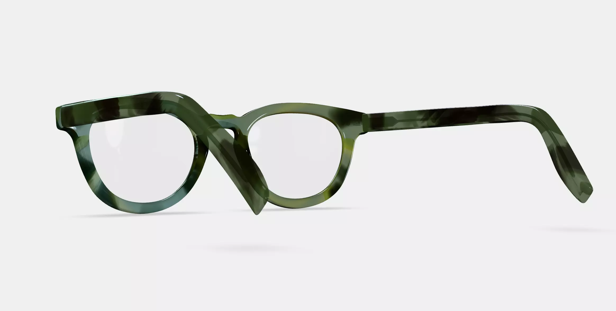 Ainsley Eyeglasses in Striped Cypress 3D model_0