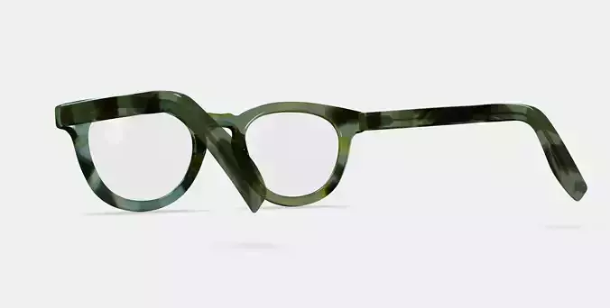 Ainsley Eyeglasses in Striped Cypress 3D model