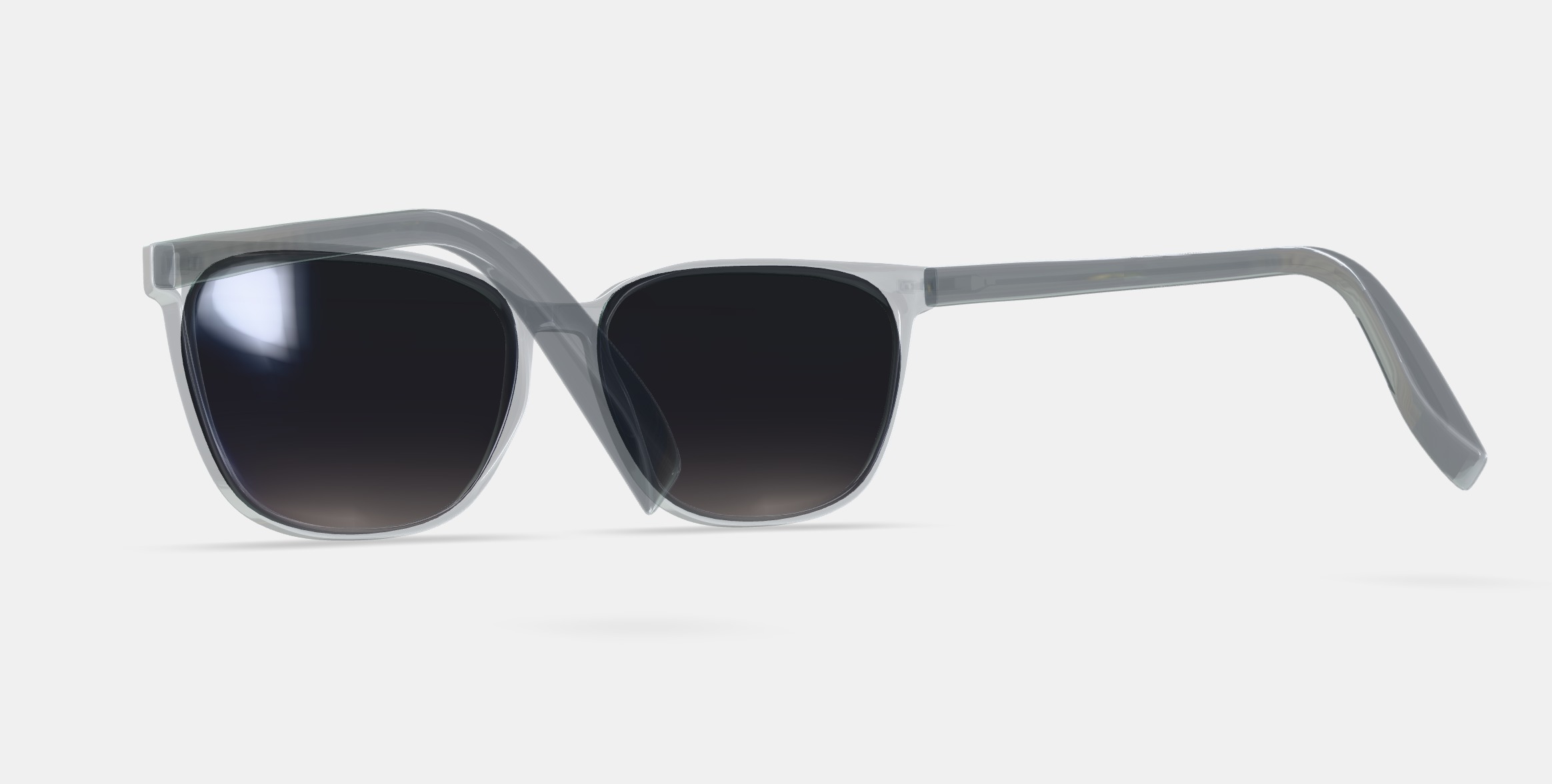 Esme Sunglasses in Crystal 3D model_2