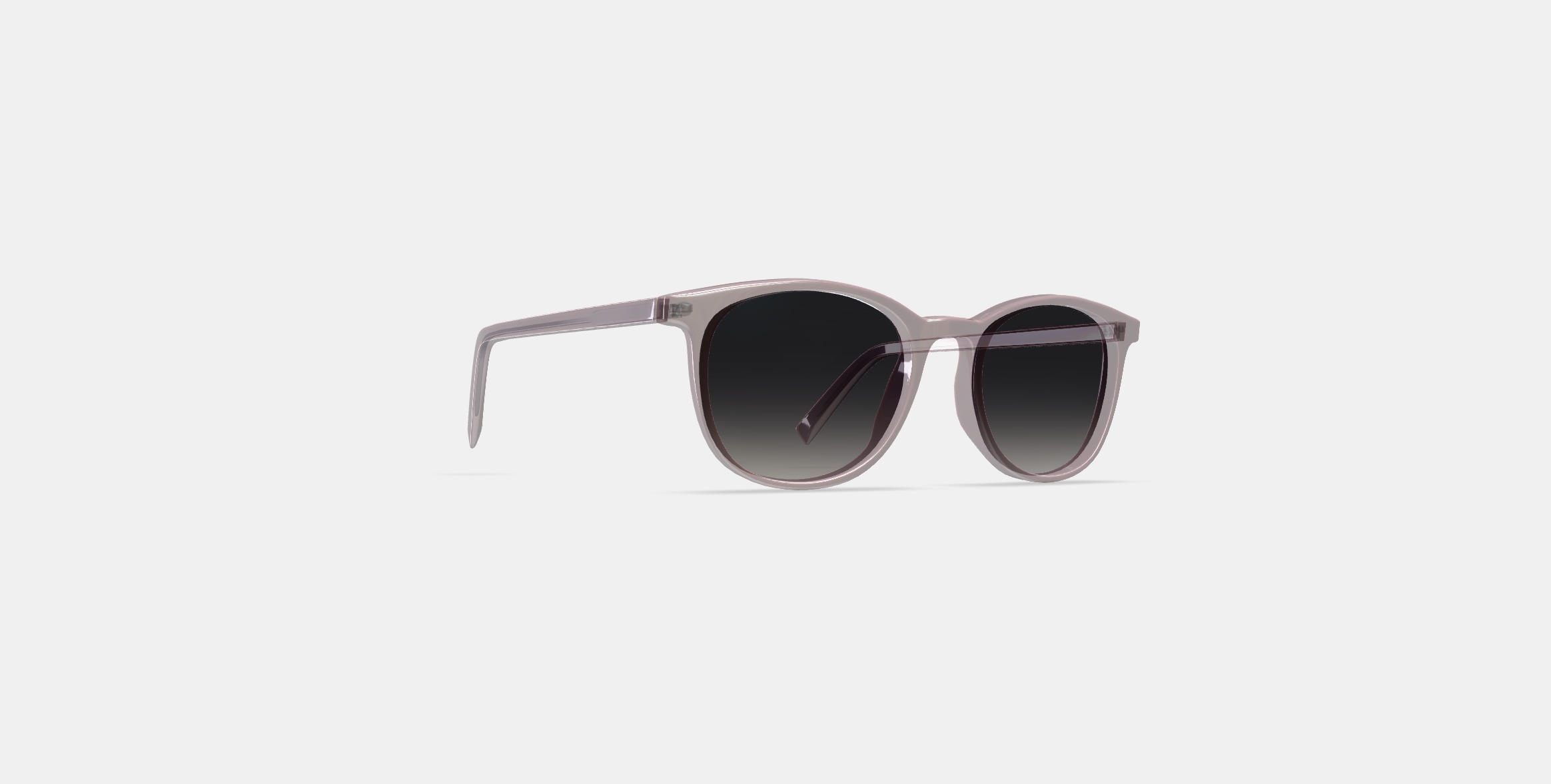 Durand Low Bridge Fit Sunglasses in Rose Water 3D model_2
