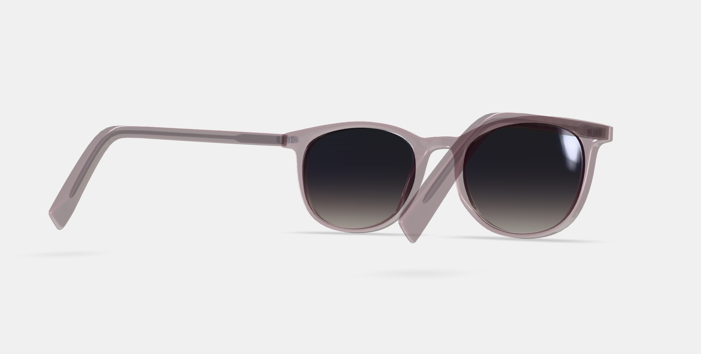 Durand Low Bridge Fit Sunglasses in Rose Water 3D model_7