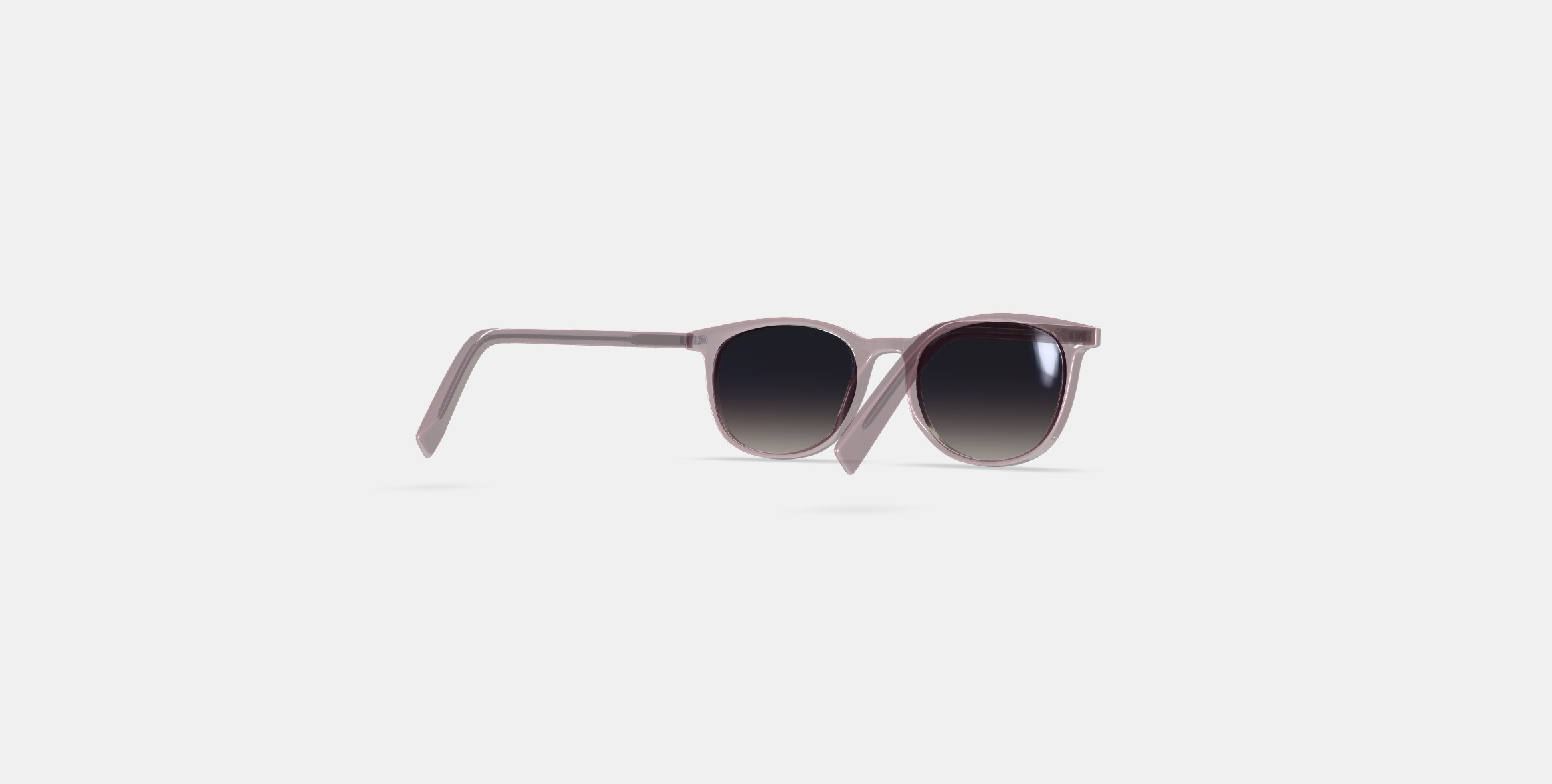 Durand Low Bridge Fit Sunglasses in Rose Water 3D model_3