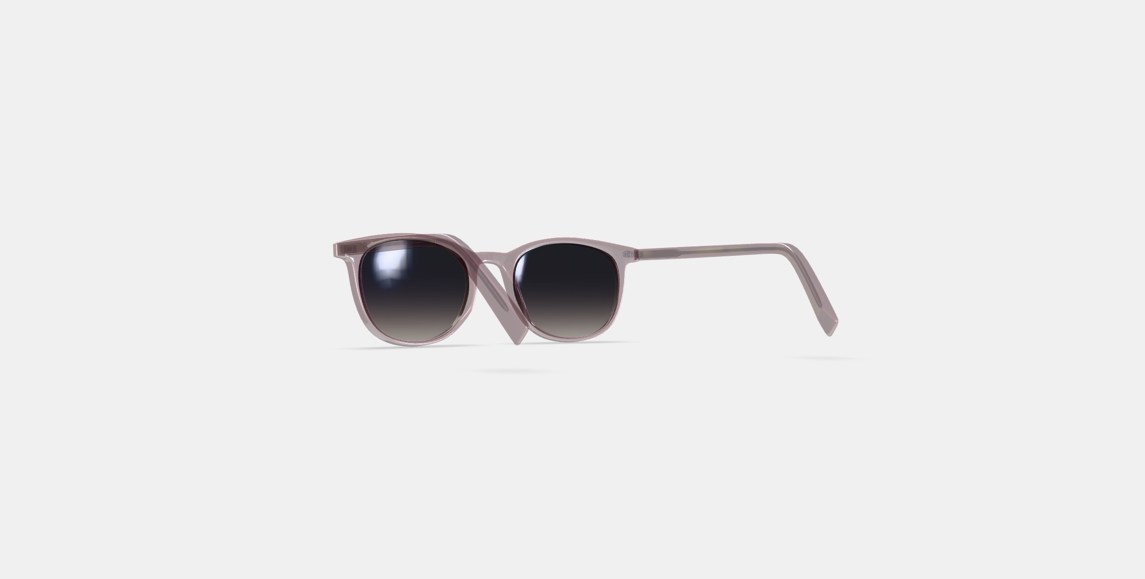 Durand Low Bridge Fit Sunglasses in Rose Water 3D model_16
