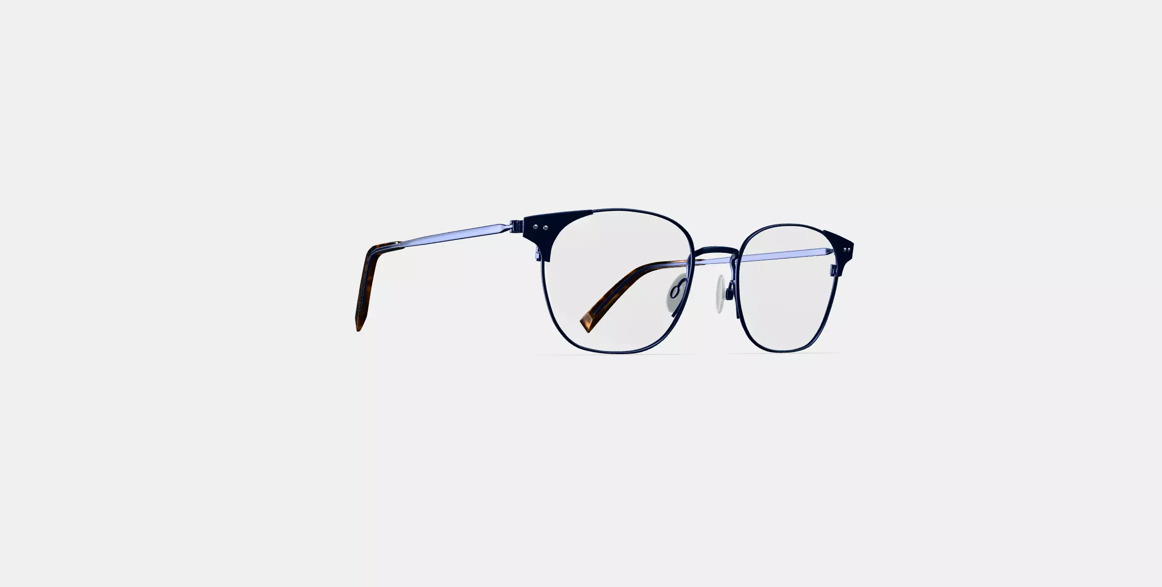 Heyward Eyeglasses in Brushed Navy 3D model_0