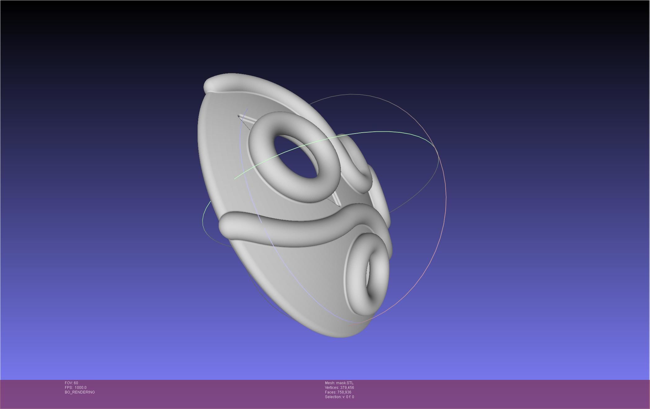 Mononoke Mask 3D print model_51