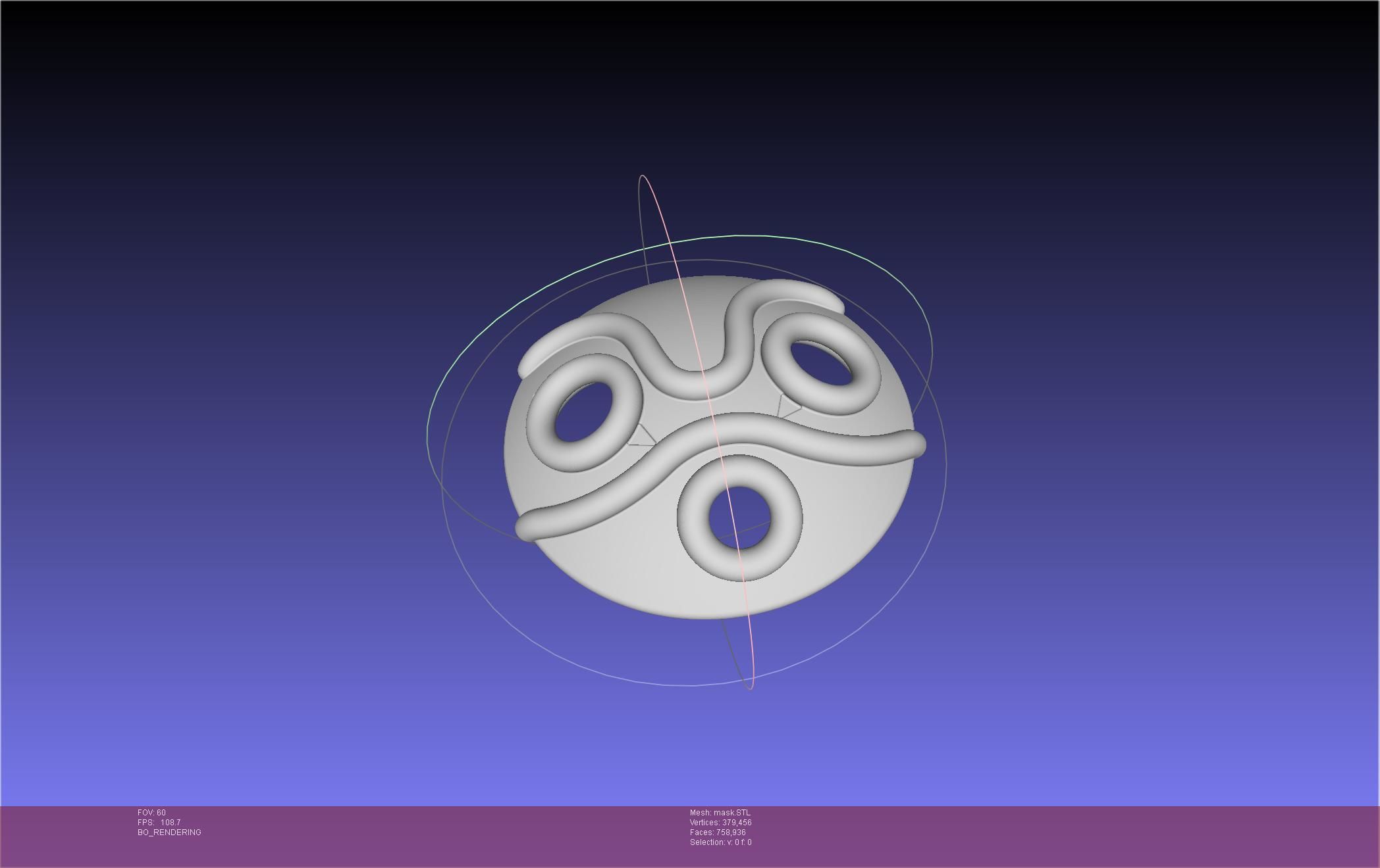 Mononoke Mask 3D print model_3