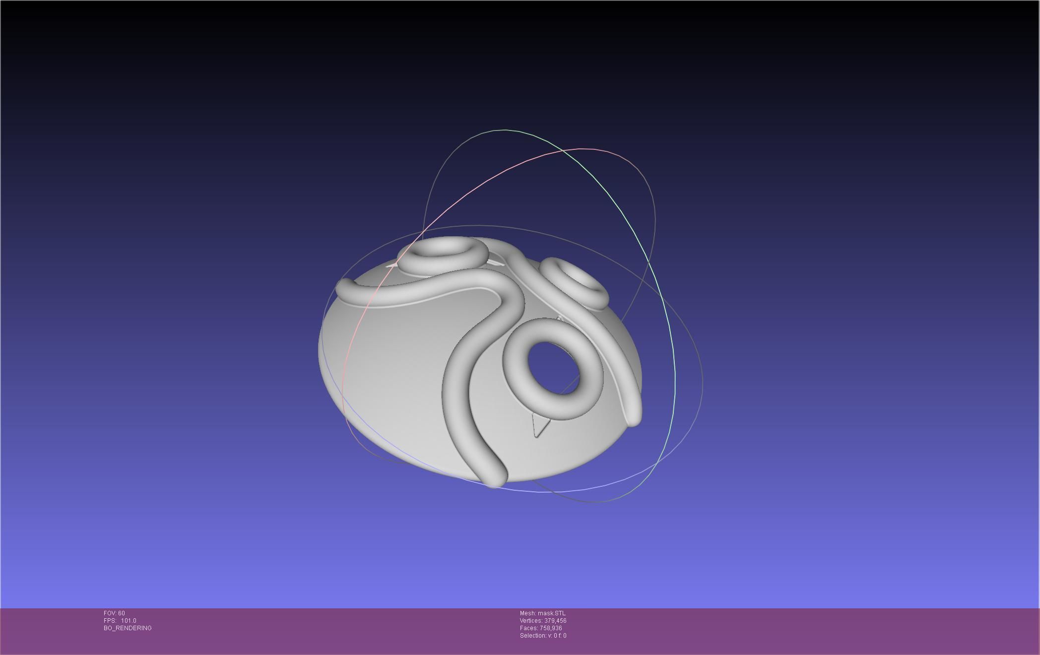 Mononoke Mask 3D print model_7